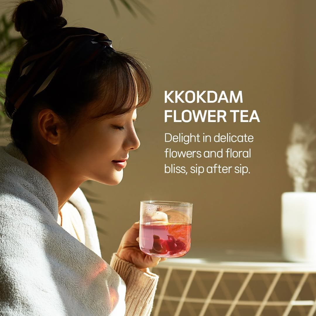 KKOKDAM Flower Tea Set Sampler - Loose Leaf Tea Set for Mothers Day Tea Set, Fancy Tea Variety Pack, Blooming Tea Flowers, Korean Tea Sets, Unique Tea Gifts, Loose Leaf Teas - 8 Count image number 5