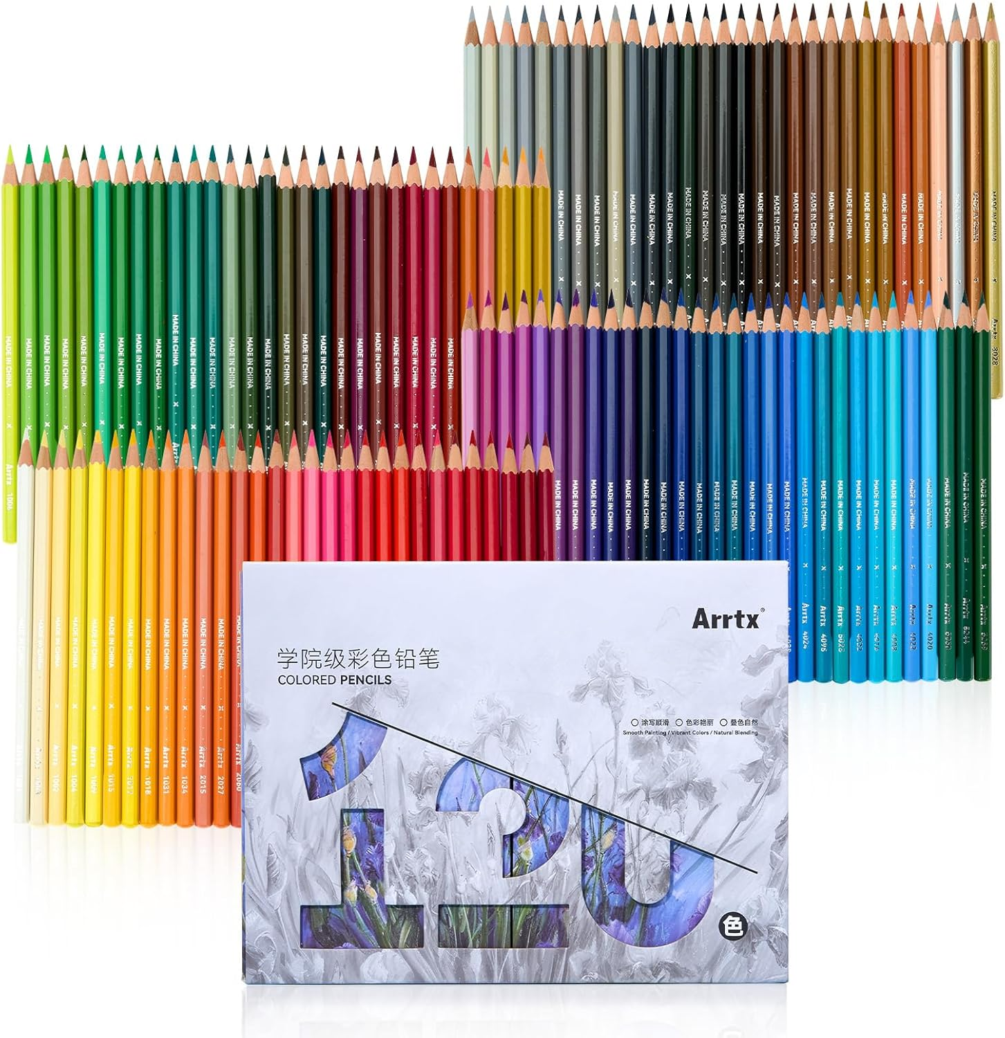 Arrtx Colored Pencils, Set of 120 Colors, Soft Core Coloring Pencils with Vibrant Color, Oil Based Colored Pencils for Adults, Professionals and Colorists
