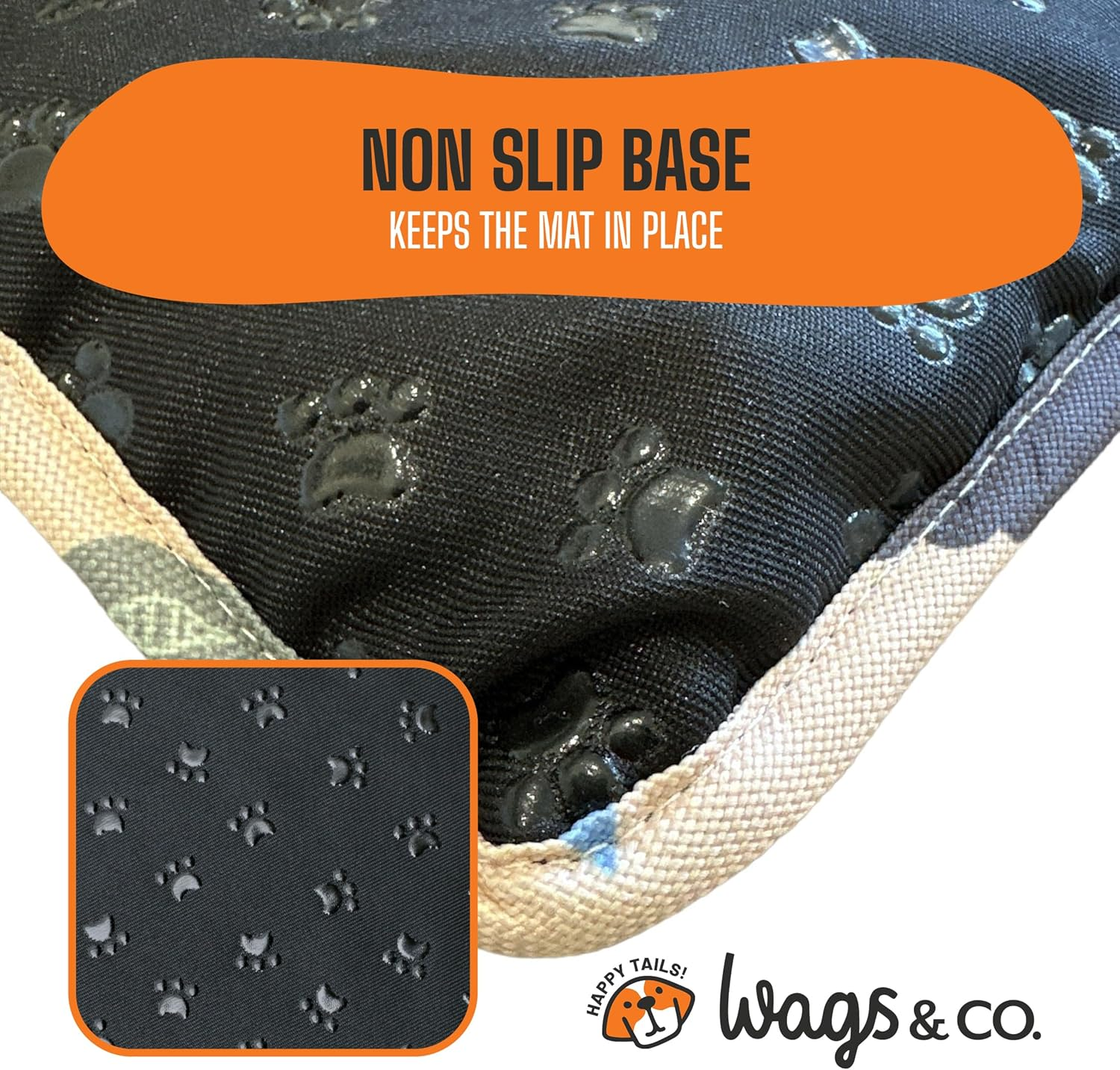 Canine COOSH - Outdoor Folding Dog Travel Mat - 70 X 100Cm. Durable, Easy-To-Clean, Portable Dog Bed for Beach, Bush, Camping, Travel, with Clip-On Carry Strap. (Happy Hounds) image number 3