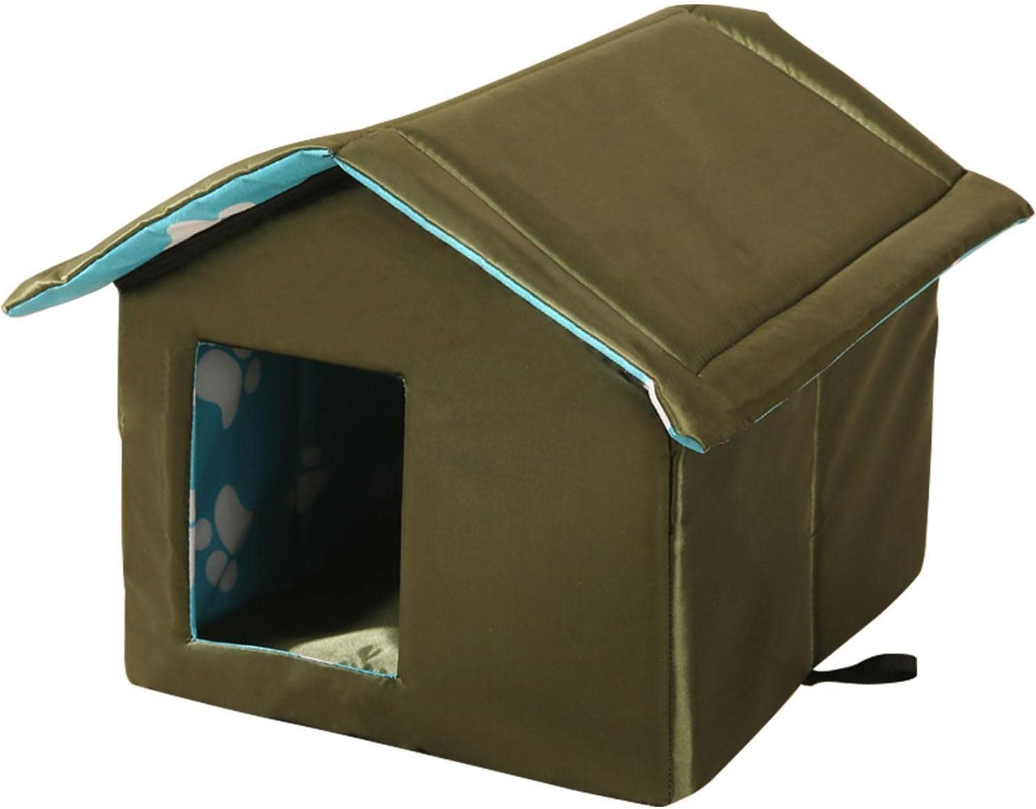 Outside Cat House | Portable Outdoor Cat Bed with Removable Soft Mat - Weatherproof Cat Houses for Outdoor Cats Dogs and Small Animals image number 6