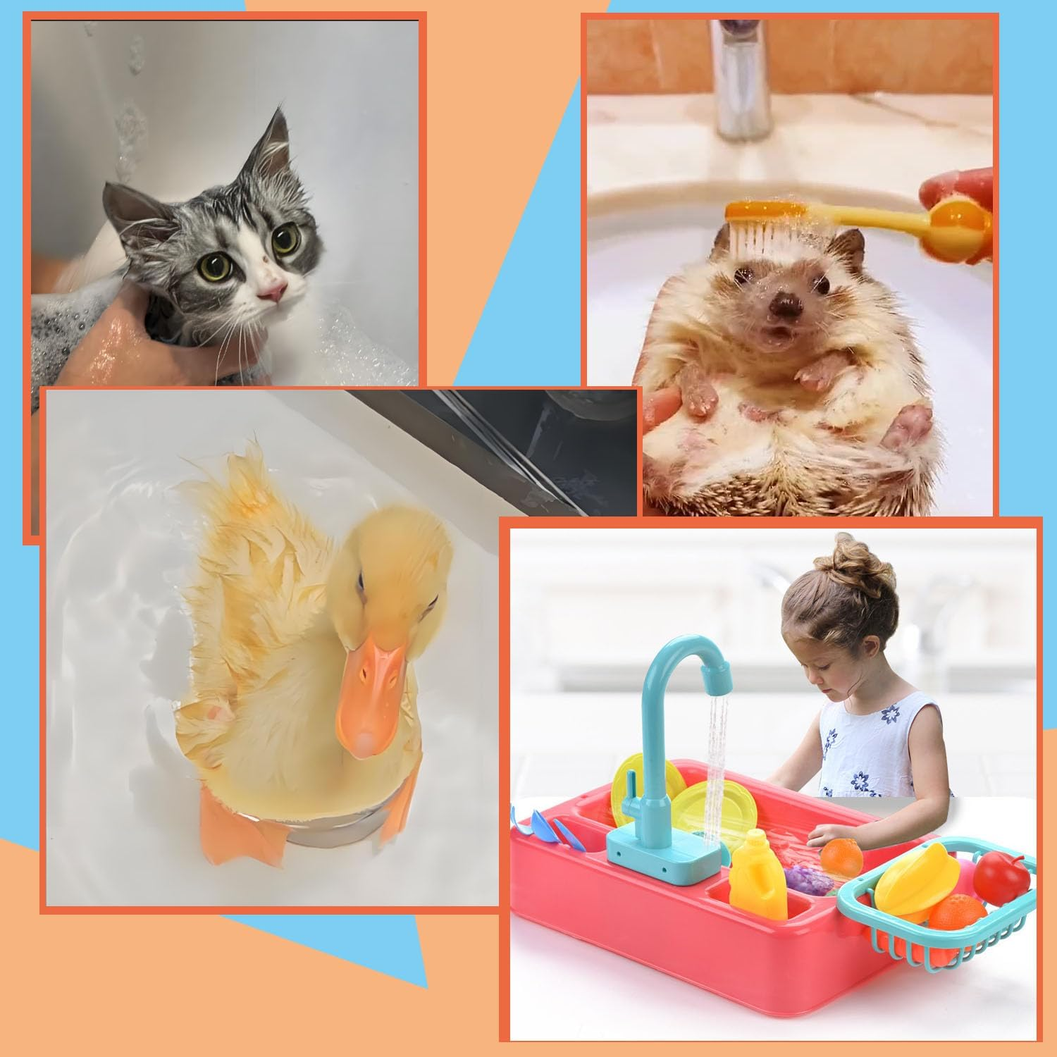 Shengsenfu Bird Bathtub Parrot Shower Box Bathing Tub Container Cage Accessory, Automatic Parrot/Bird Bath Tub with Faucet, Bird Automatic Bathtub for Small Medium Parakeet Cleaning Supplies (Green) - Green image number 2