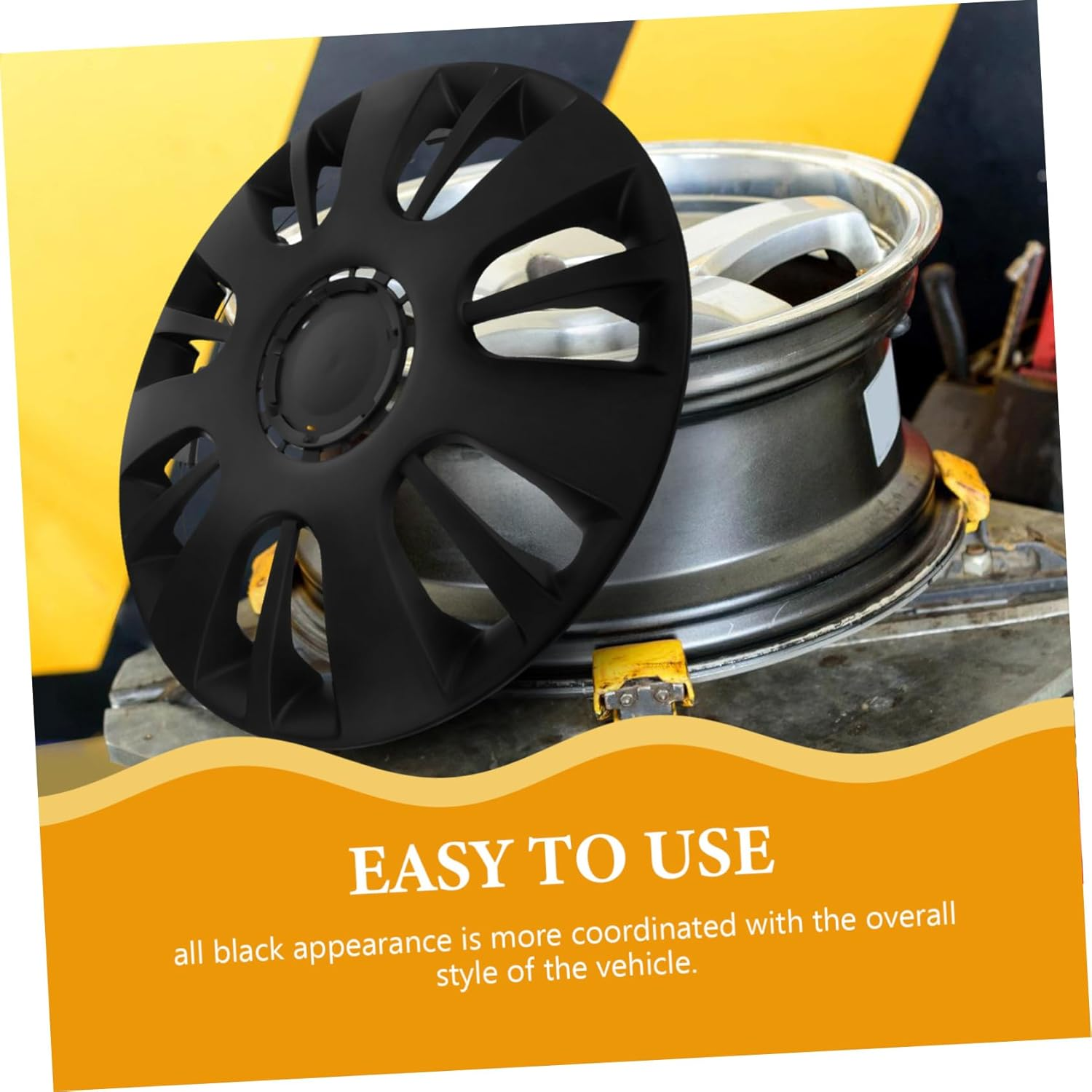 HEALEEP Hub Cap Decorative Wheel Rim Cover Hubcaps for Cars Automotive Wheel Hub Cover Decorative image number 3