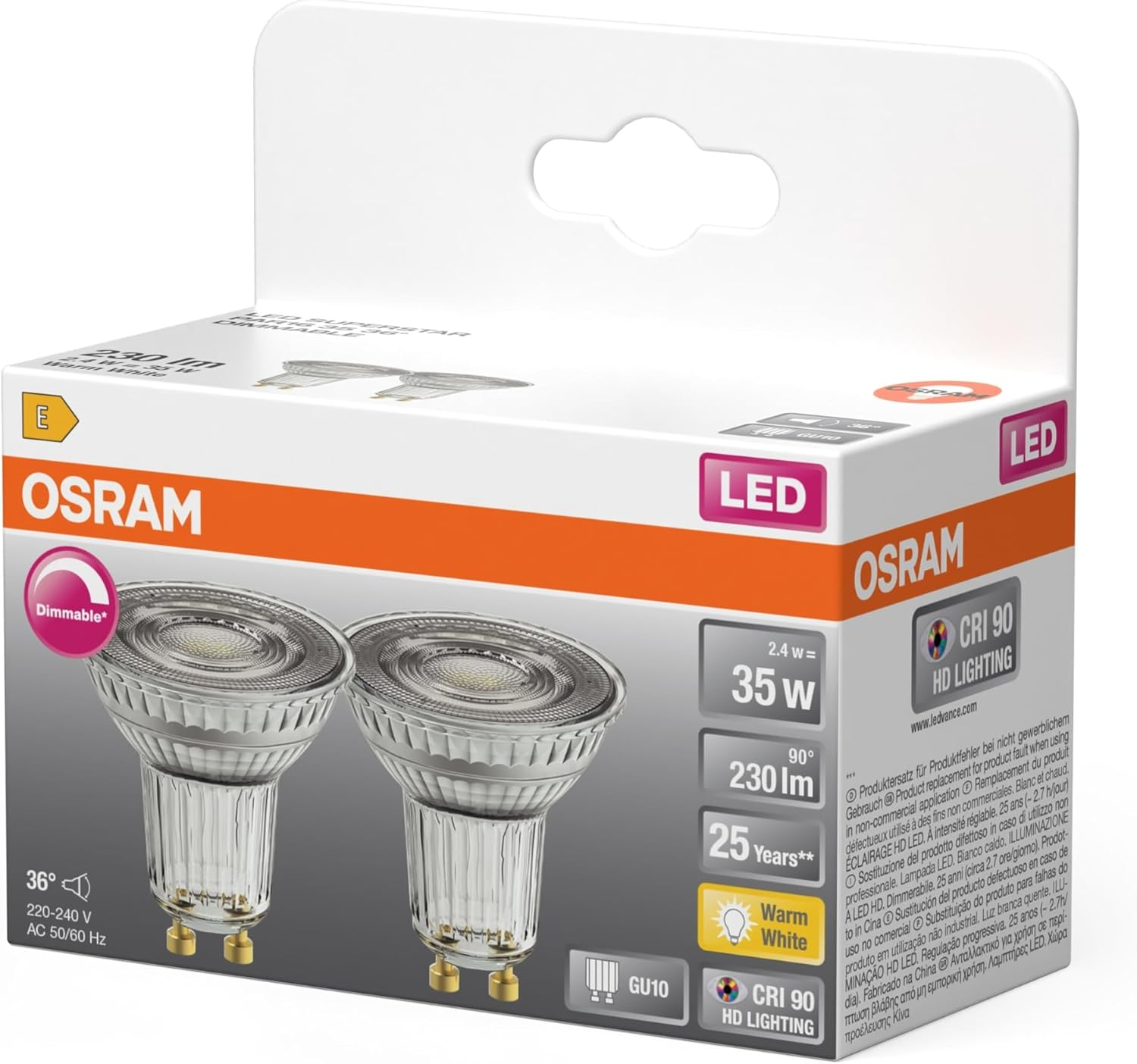 OSRAM LED Superstar PAR16 2.4 W 927 GU10 image number 3
