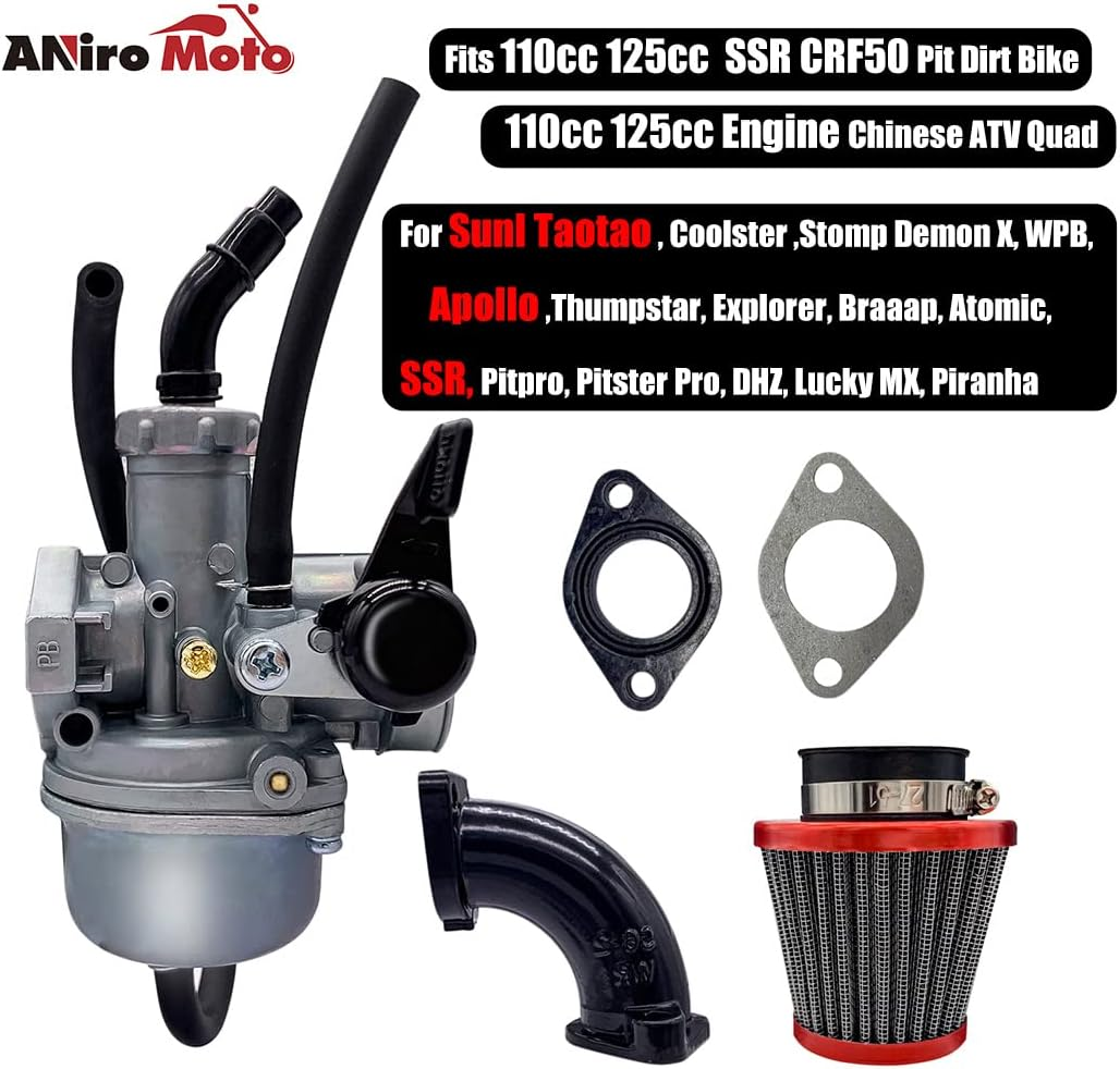 Oriental Power 22Mm Carb PZ22 Carburetor Air Filter Set for 110Cc 125Cc SSR CRF50 Pit Dirt Bike