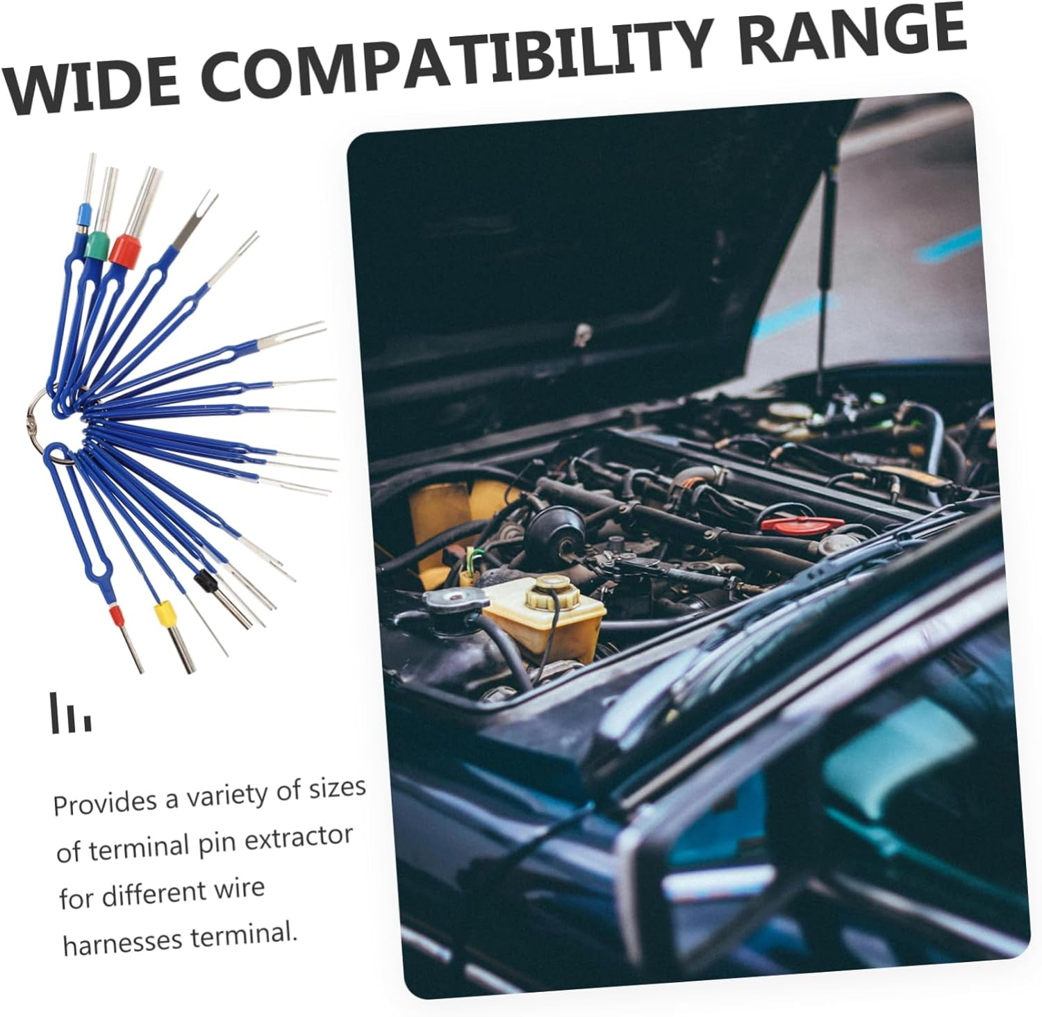 GARVALON 18Pcs Automotive Electrical Tools Kit Terminal Removal Tool Wire Harness Pin Extractor Removal Professional Disassembler image number 2