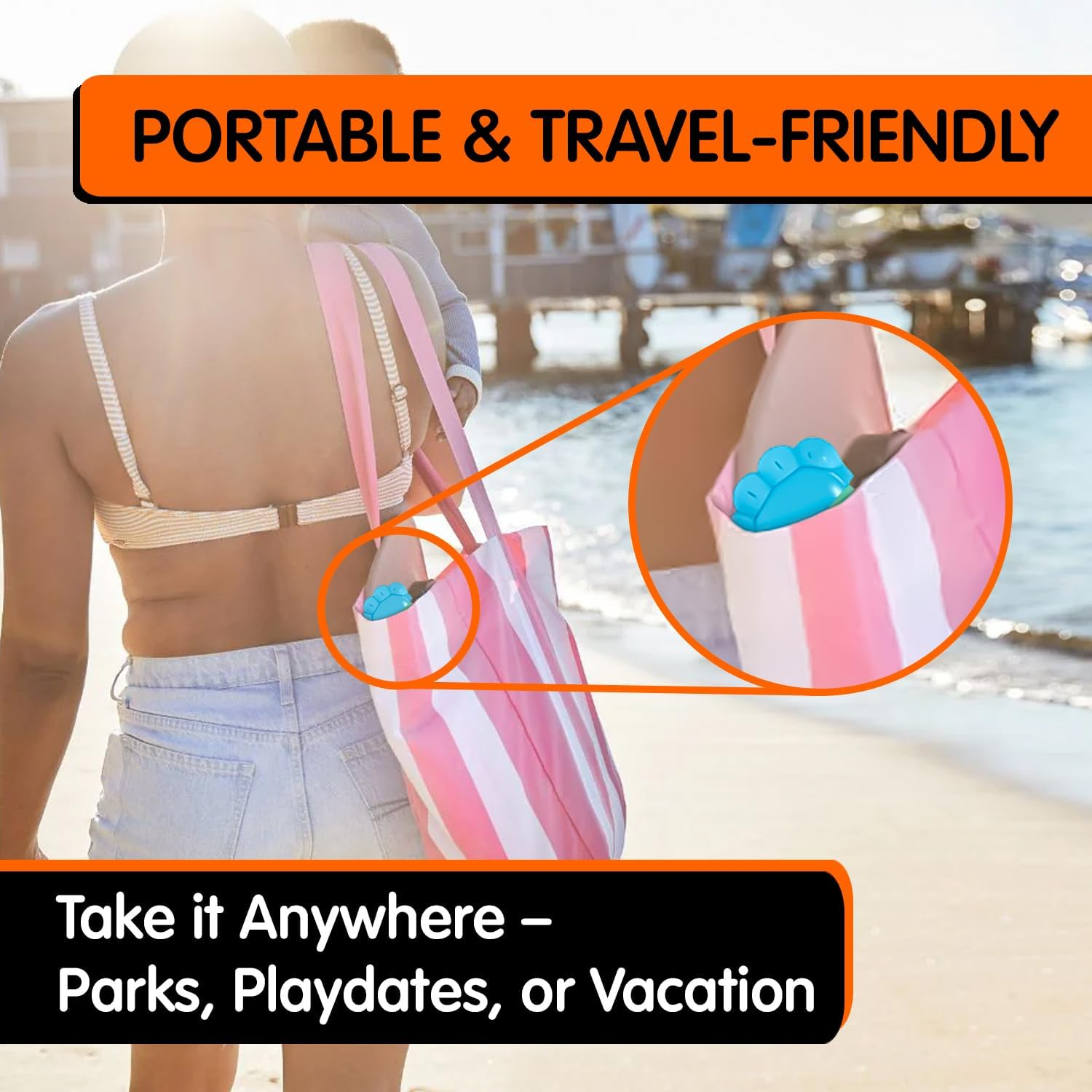 2Pcs Sunscreen Applicator for Kids - Sunblock Lotion Brush with Protective Case, Soft Bristles, Mess-Free Sun Cream Applicator for Travel, Beach & Outdoor Use - by Mobi Lock image number 1