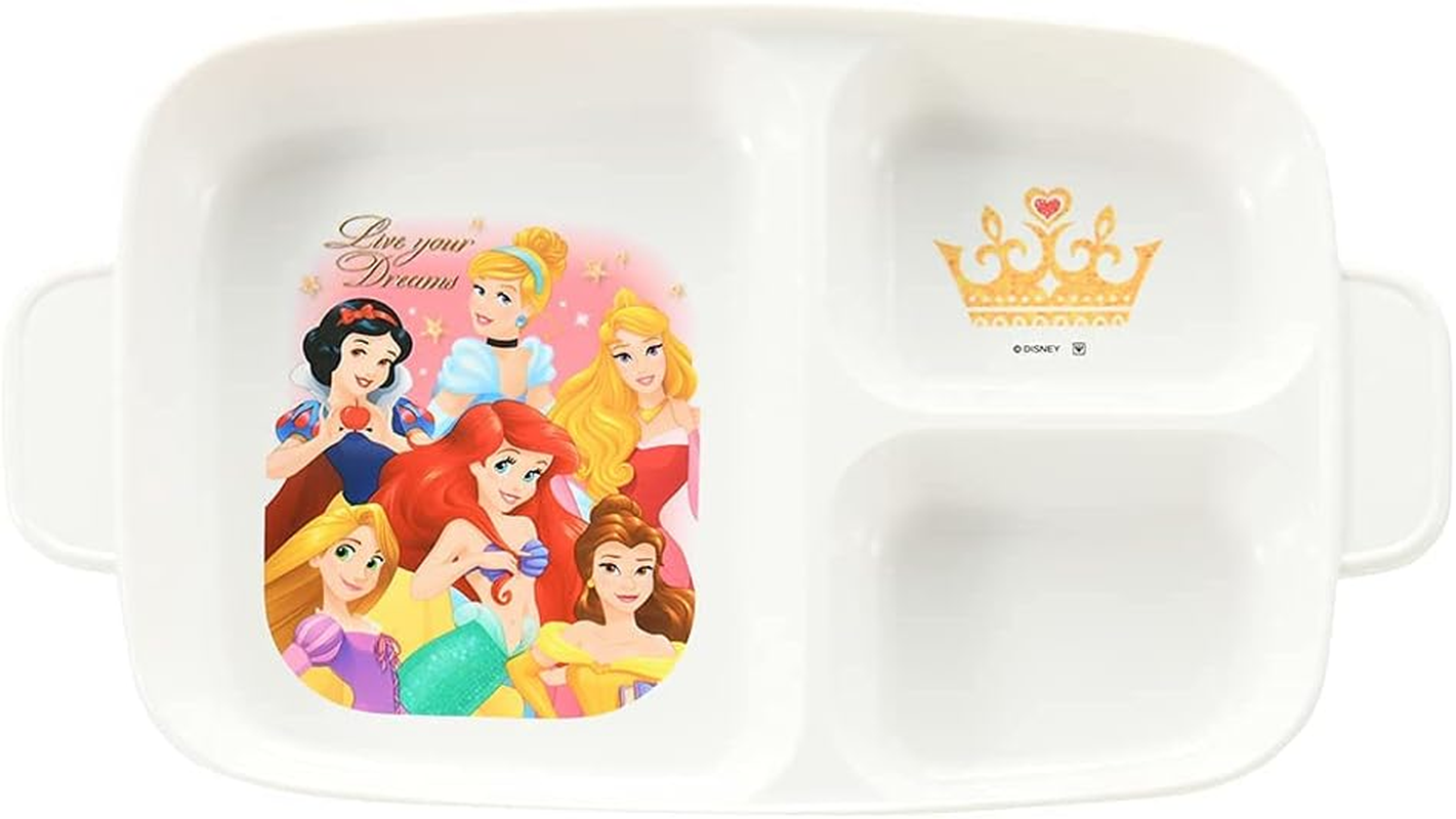 Yaxell 13406 Disney Princess Lunch Plate, Deep, Made in Japan, Dishes, Divider Plate, Microwave and Dishwasher Safe, Antibacterial, 10.2 X 6.1 X 1.1 Inches (26 X 15.5 X 2.8 Cm) image number 6