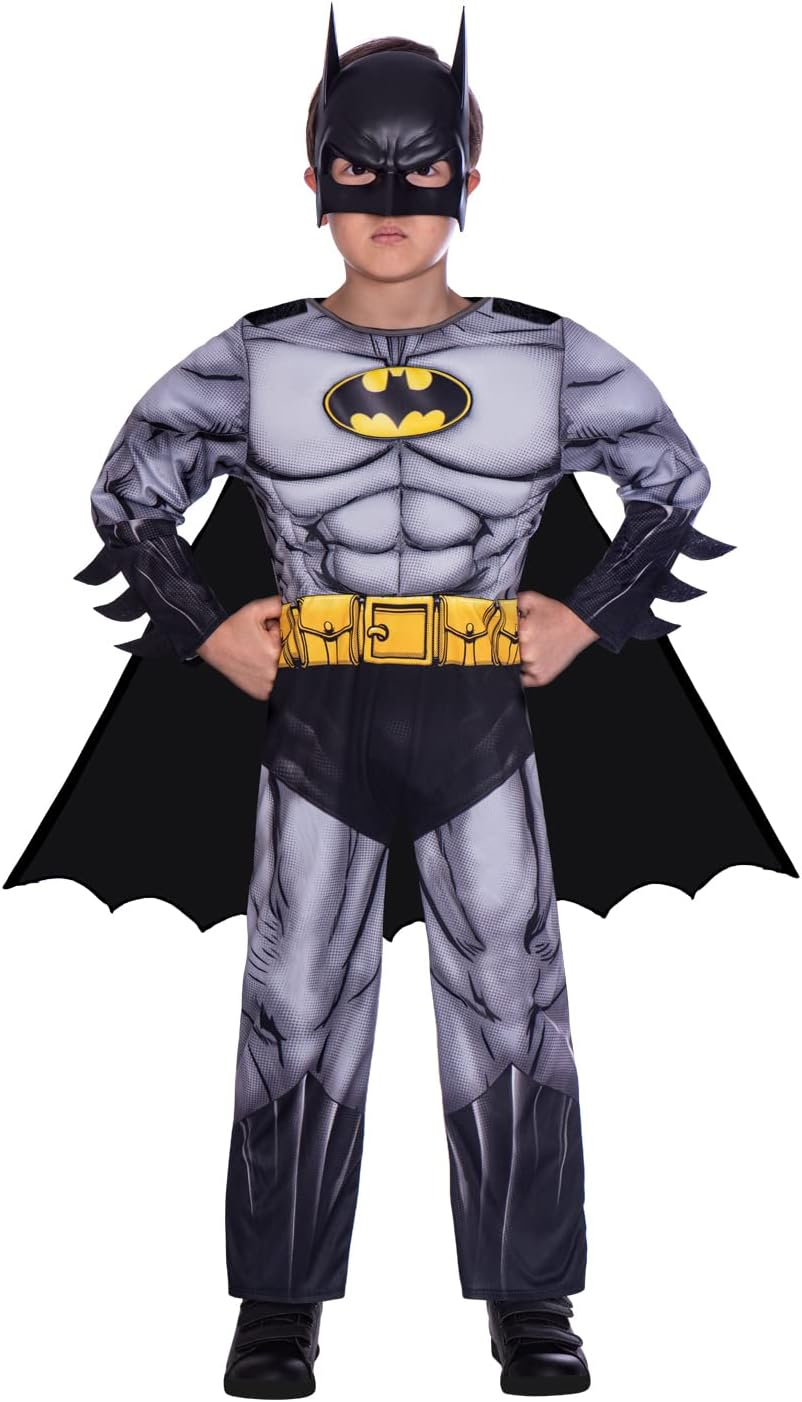 Classic Child Kids Warner Bros Batman Fancy Dress Costume image number 2