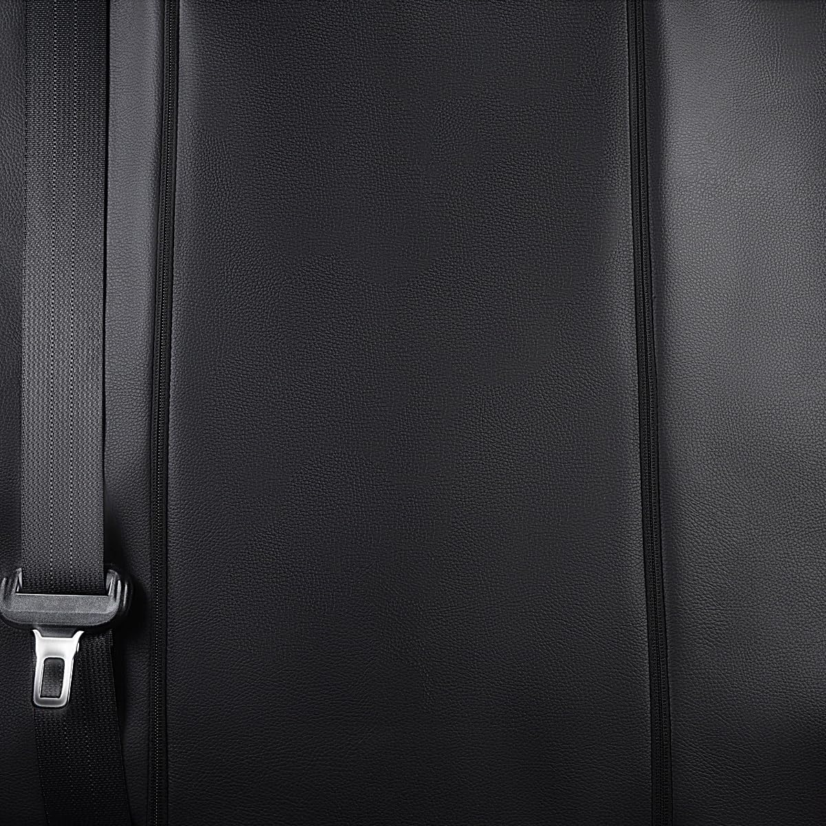 Flying Banner Car Seat Covers Protects Water Proof Faux Leather Carbon Fiber Front and Rear Bench (Black, Full Set - 8PCS) image number 1