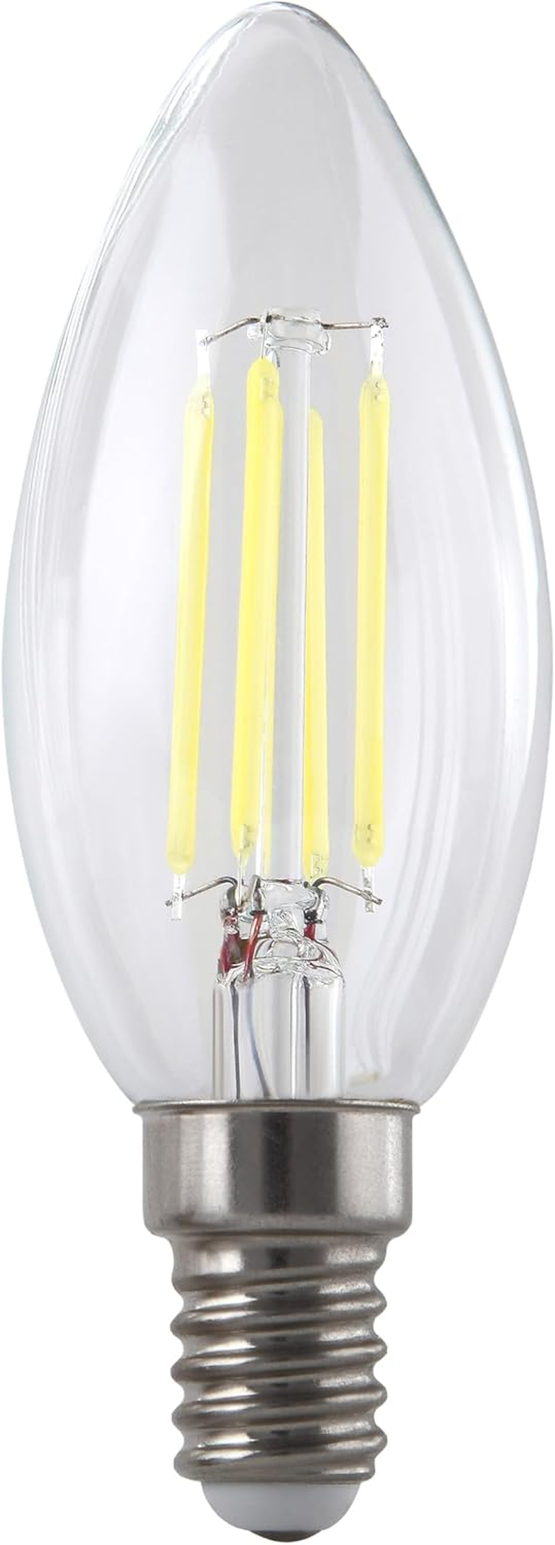 Candle Shape LED Filament Lamp E14 Base 4W 6000K Day Light Glass Bulb Globe 450 Lm 360&deg; Beam Angle SAA (5)