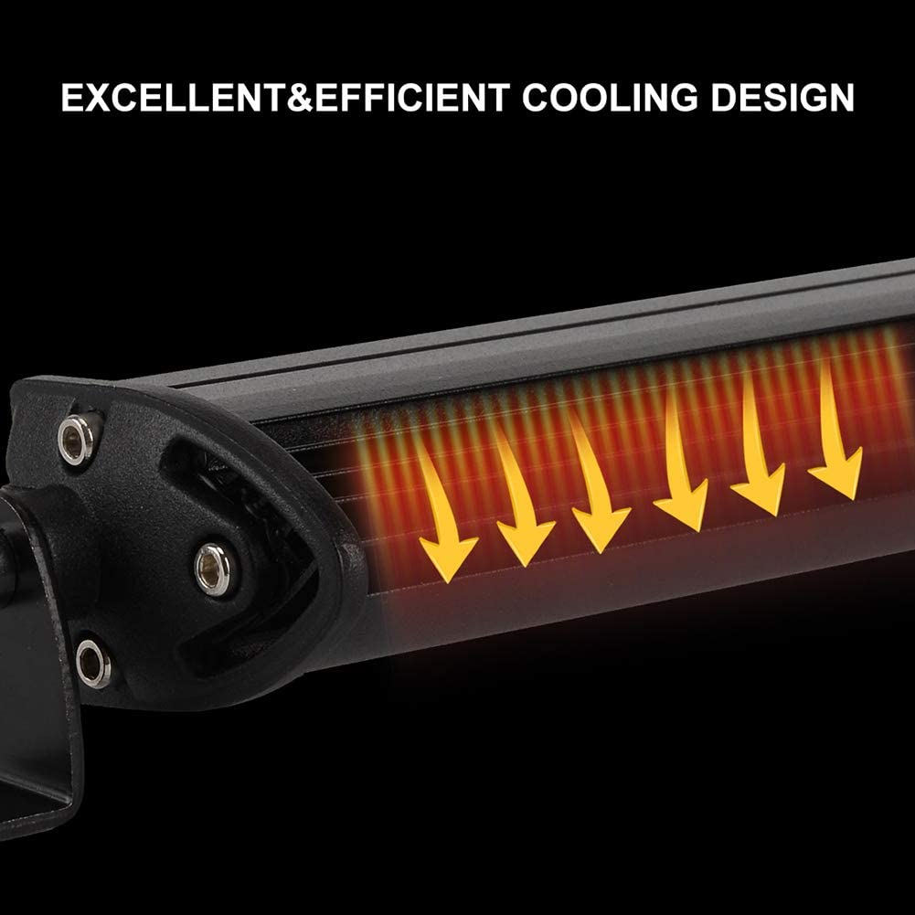 7 Inch Single Row Led Light Bar Pods - Ultra-Slim 60W 10000 Lumens Waterproof Driving Fog Light Combo Flood Spot Lights for Trucks off Road ATV UTV SUV Boat 2-Pack image number 2