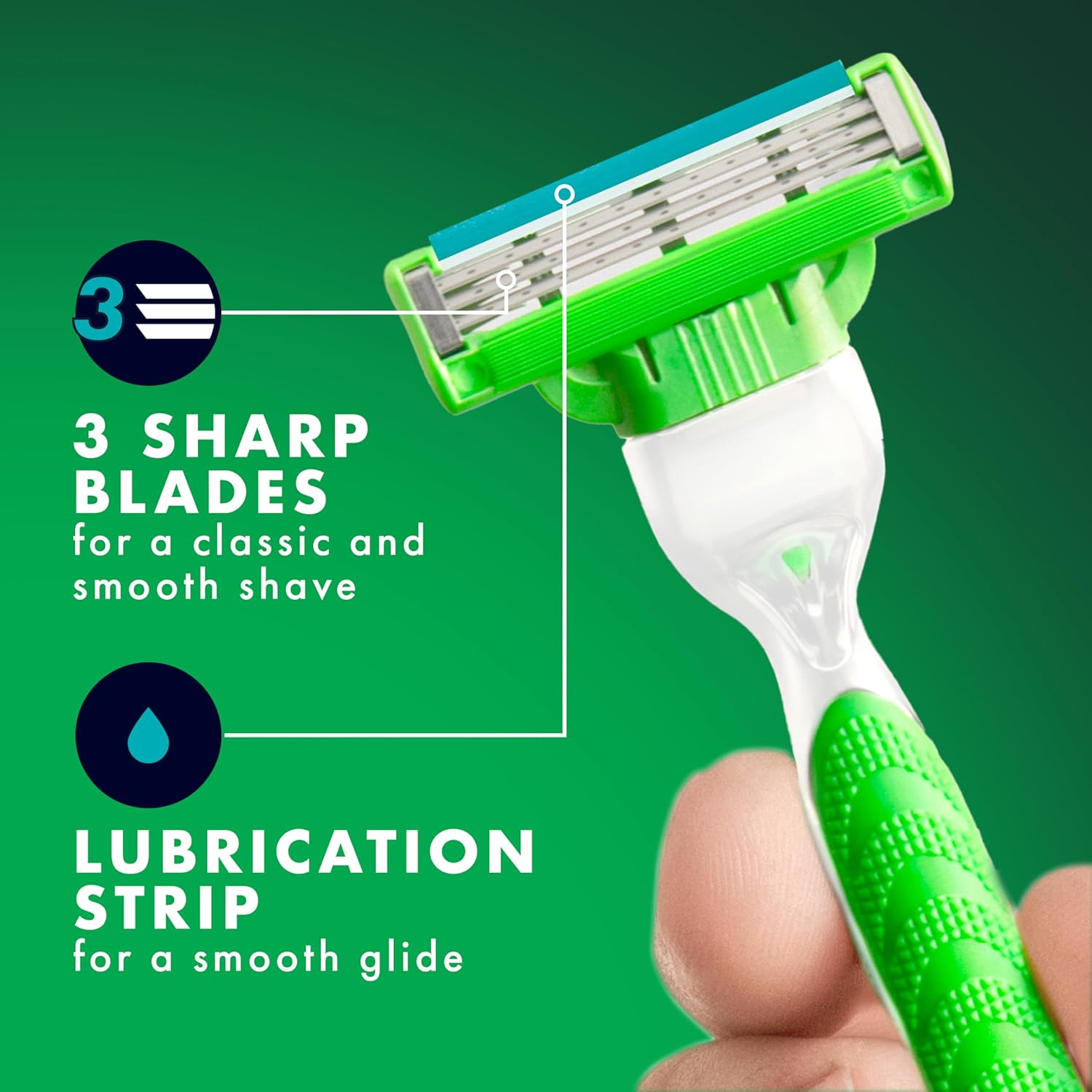 Gillette Mach3 Turbo Sensitive Men'S Razor Blade Refill Cartridges, Pack of 8 image number 1