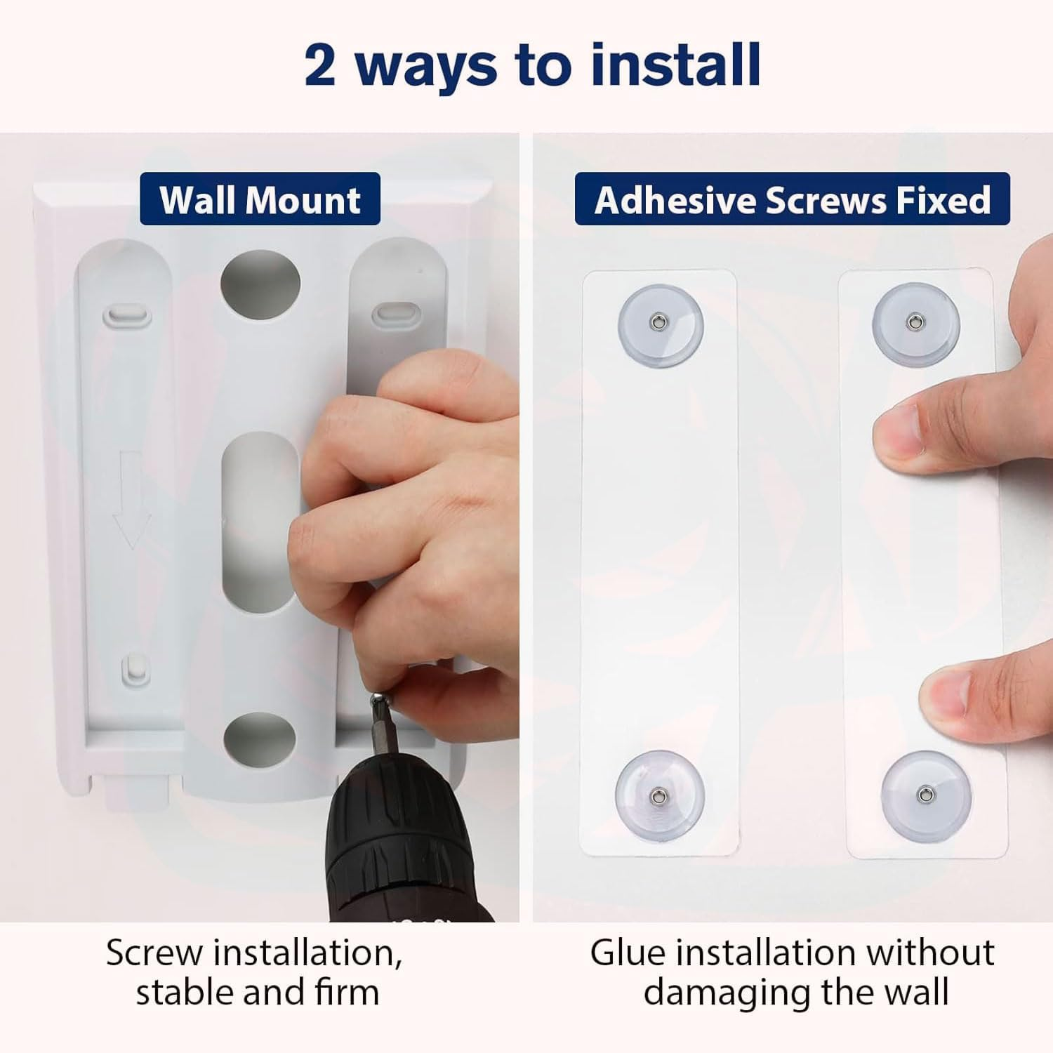 3 - Chamber Wall - Mounted Shower Dispenser Set - Ideal for Shampoo, Conditioner, and Body Wash Mounted by Glue or Screws