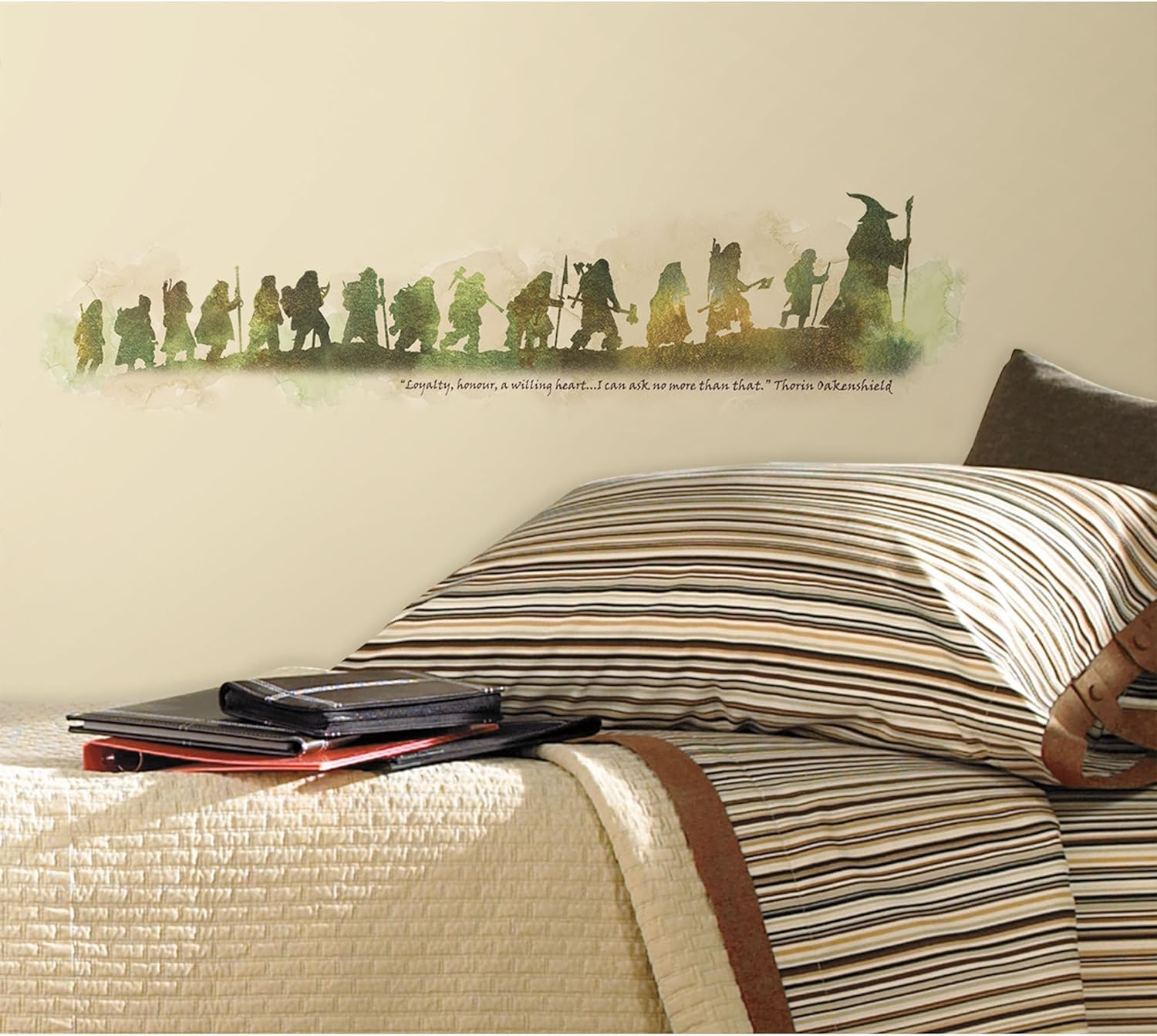 Roommates RMK2161SCS the Hobbit Quote Peel and Stick Wall Decals, White