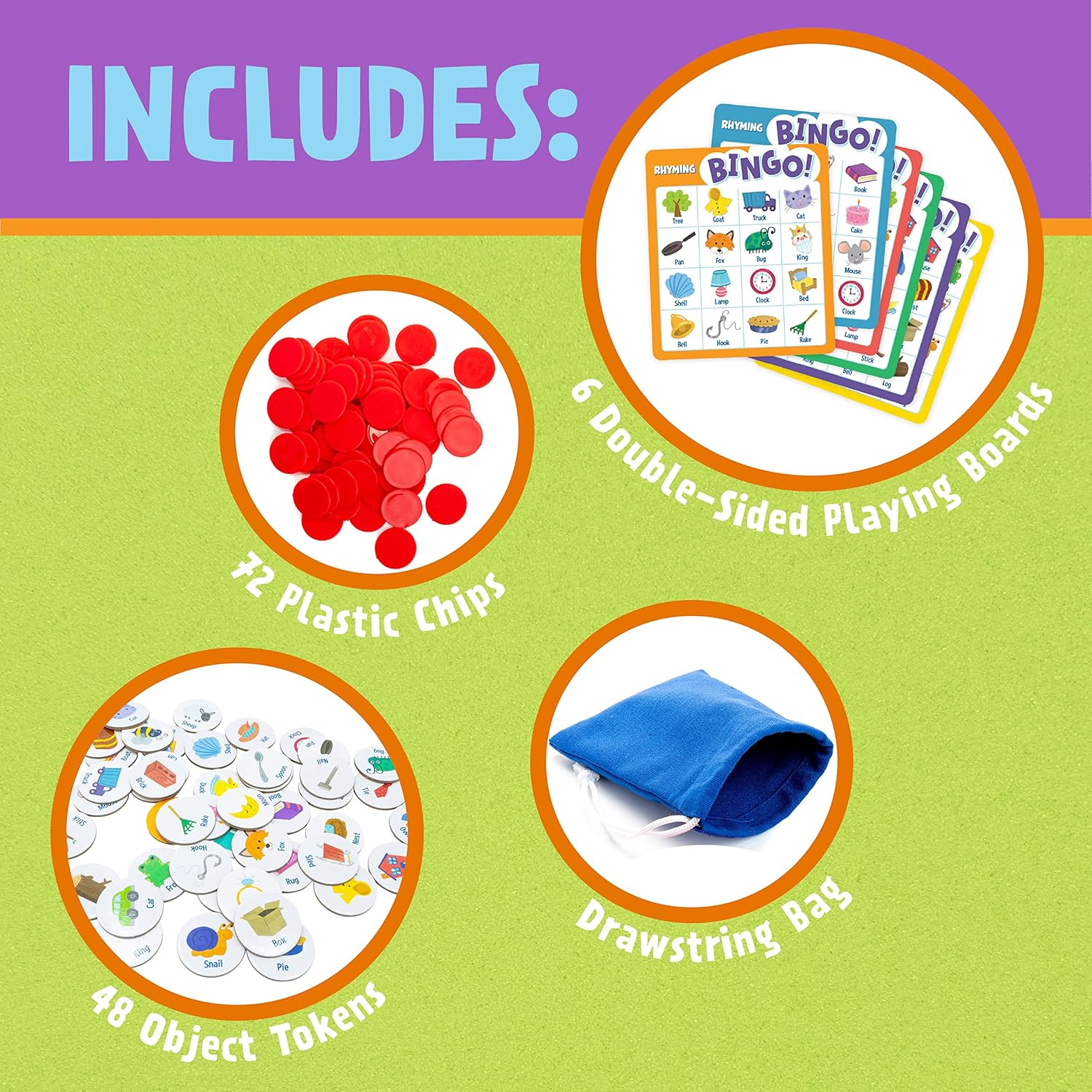 Peaceable Kingdom | Bingo: Rhyming Bingo! image number 2