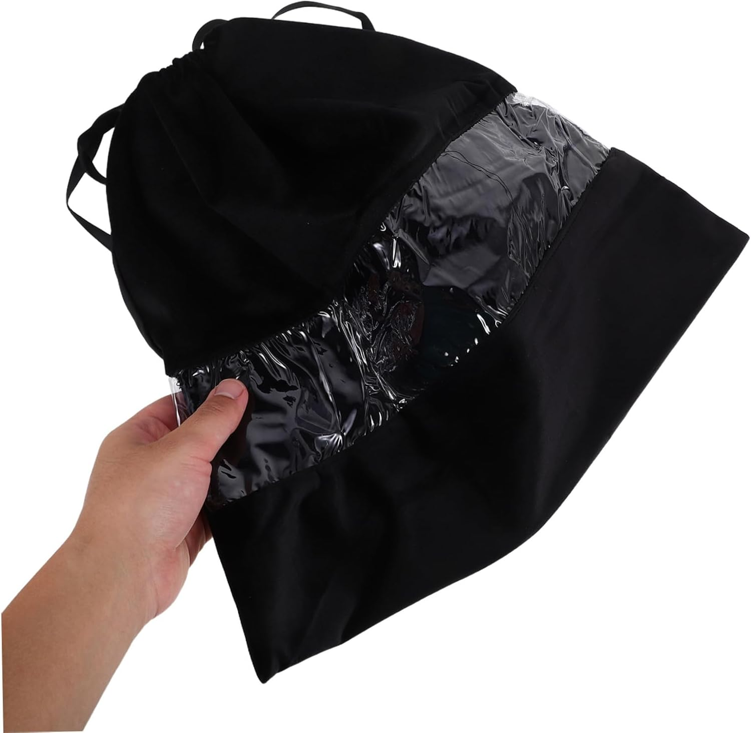 NOLITOY Transparent Travel Hair Dryer Bag with Drawstring Lightweight Dustproof Pouch for Accessories Clothes Makeup Portable Organizer for Identification