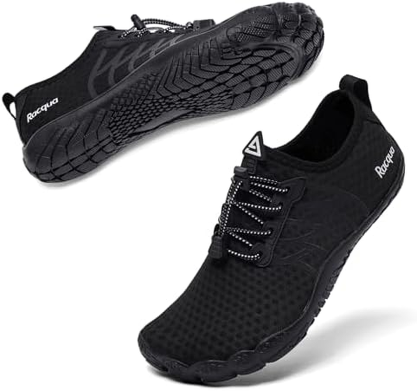Racqua Water Shoes Beach Swim Surfing Outdoor Boat Lightweight Diving Pool Hiking Quick Dry Barefoot Women Men Breathable Shoes Slip on Sea Shoes Black 9 Women/8 Men image number 3