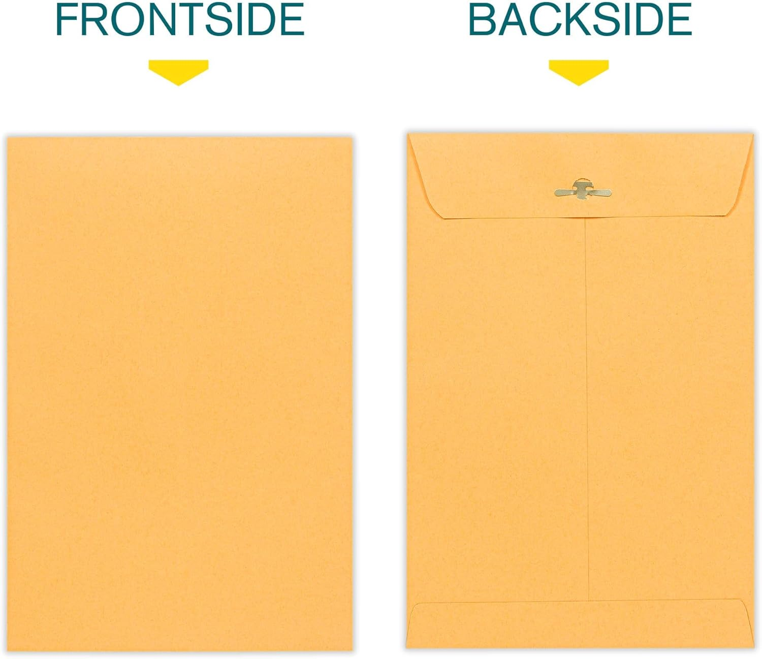 6X9 Clasp Envelopes &ndash; Brown Kraft Catalog Envelopes with Clasp Closure & Gummed Seal &ndash; 28Lb Heavyweight Paper Mailing Envelopes for Home, Office, Business, Legal or School &ndash; 100 Box (6X9)