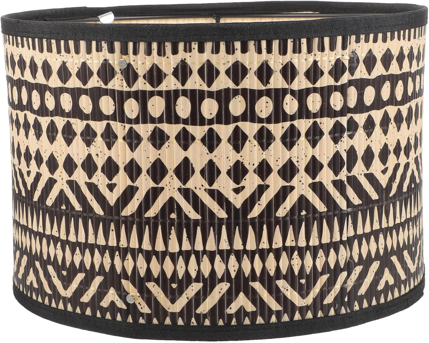 Uonlytech Bamboo Light Shade Bamboo Lamp Shade, Vintage Drum Lampshade Chandelier Lamp Cover Replacement Light Accessory for Pendant Floor Light, 30X30X30Cm Barrel Lamp Shades, 4099O161SDPMJV6 image number 6