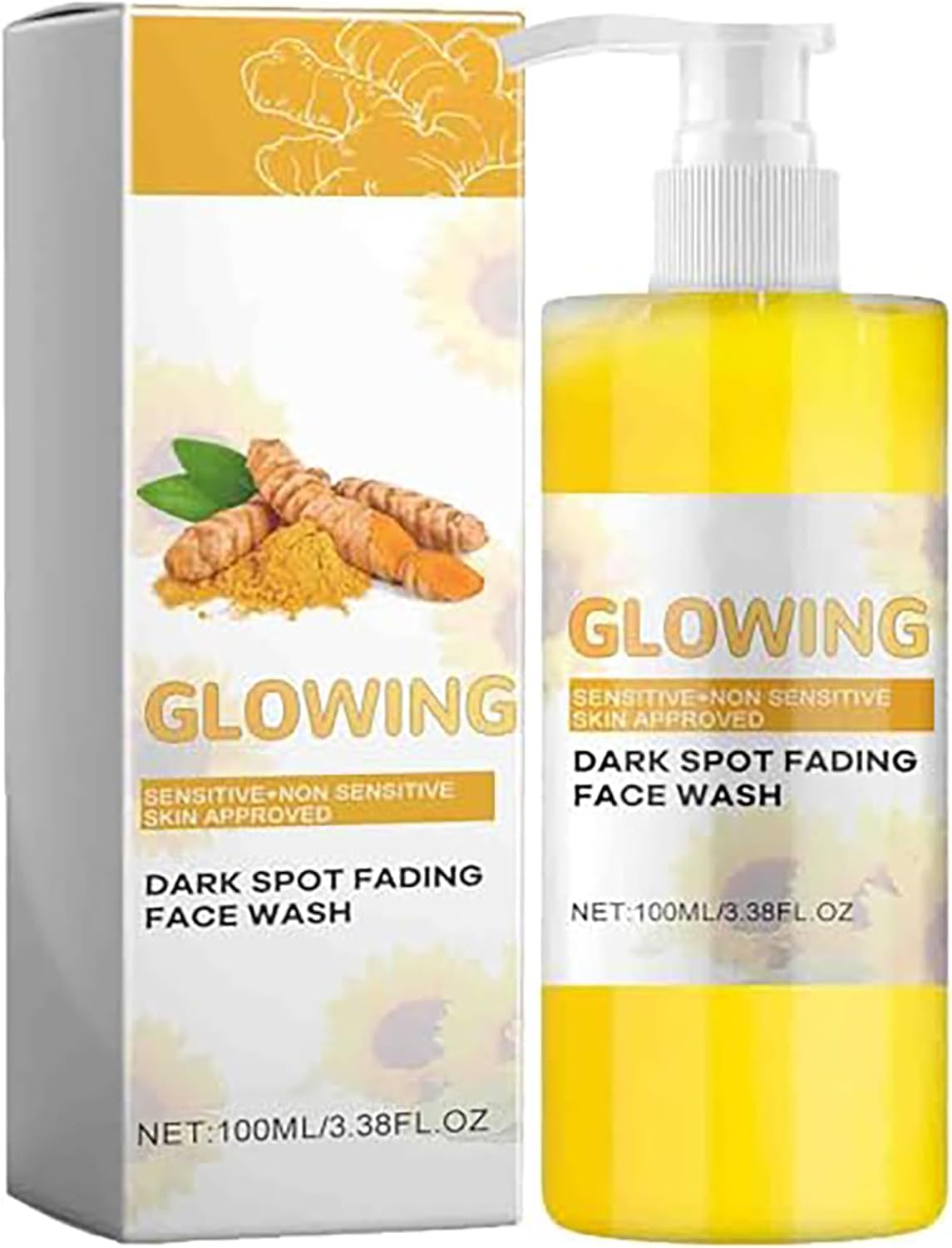 Turmeric Glow Combo Skincare Set, Turmeric Skin Care, Turmeric Glow Face Wash,Face Care Set for Women (Scrub, Large)