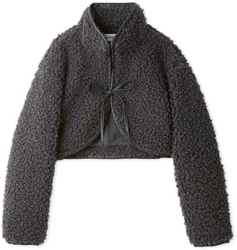 Lily Brown LWFC244136 Women'S Ribbon Boa Coat