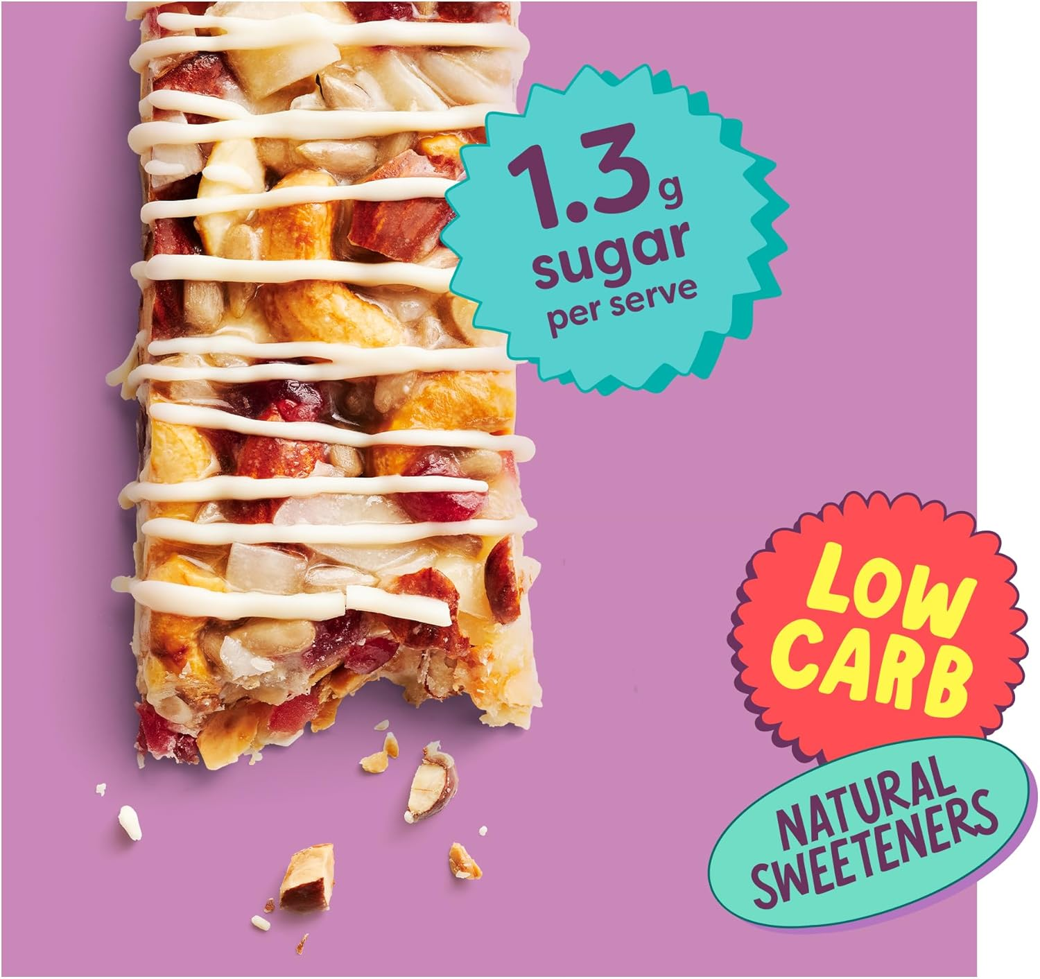 Noshu Low Carb Cranberry Coconut & Yoghurt Nut Bars &ndash; 5 Pack (160G) image number 1