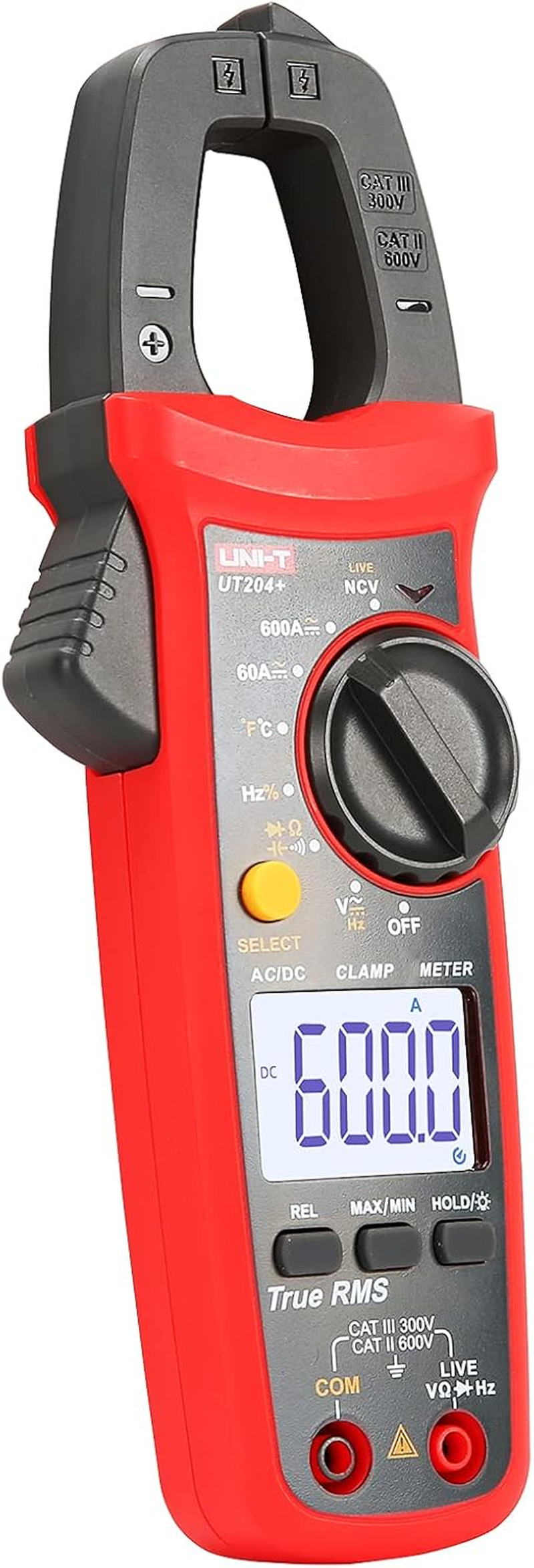 UNI-T UT204+ Digital Clamp Meter Temperature AC DC Current Voltage Resistance Tester Multimeter image number 1