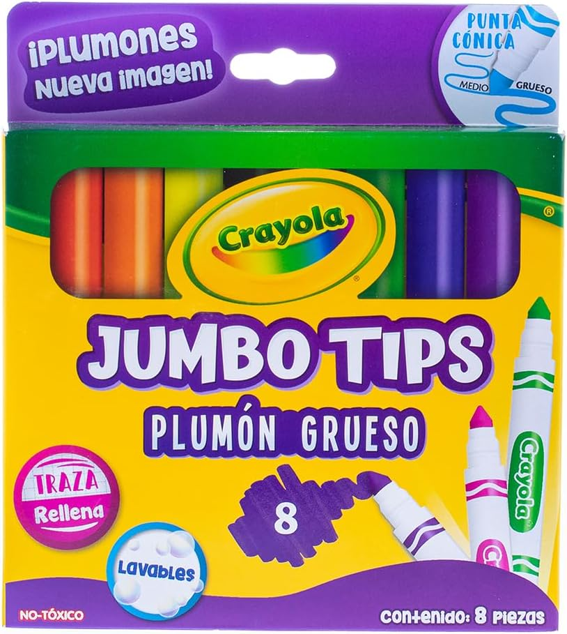 Crayola Washable Markers, Broad Point, Classic Colors, 8/Pack (58-7808) image number 1