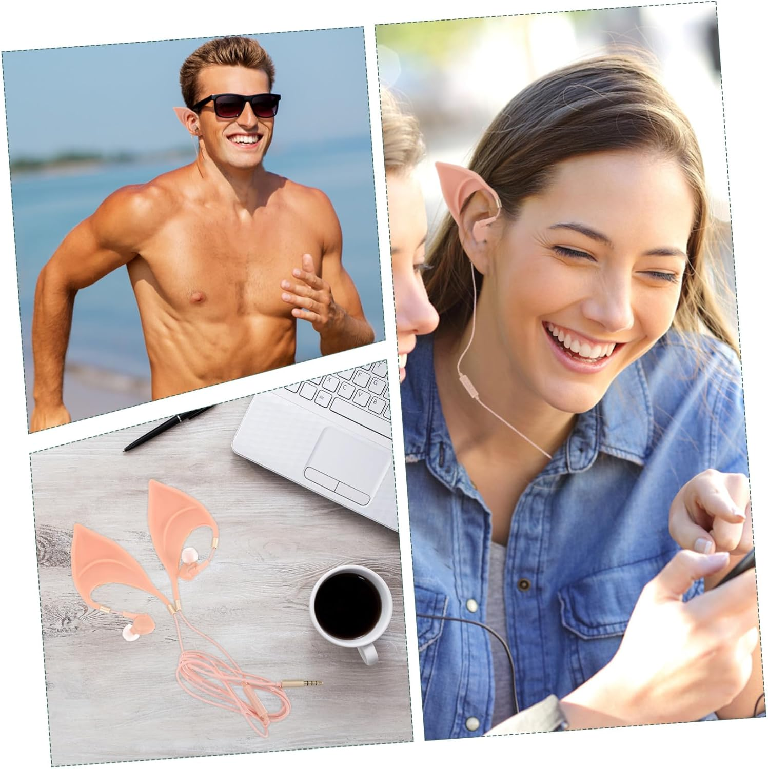 Jojofuny Music Wireless Headphones Earbud In-Ear Earphone Ear Shape Control for Gaming Microphone Use image number 4