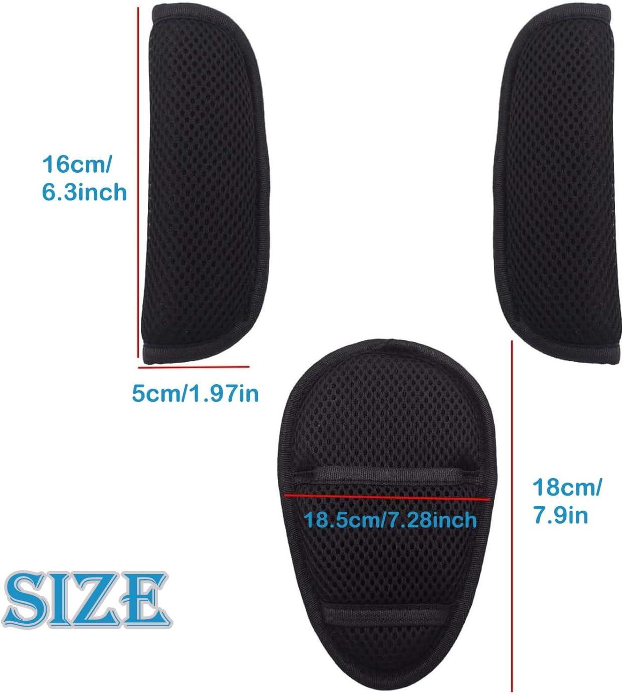 3 Pack Seat Belt Strap Covers, Car Seat Straps Shoulder Pads Suit Universal Stroller Belt Covers for Baby Kids, Car Seat Strap Covers for Car Seats, Pushchair