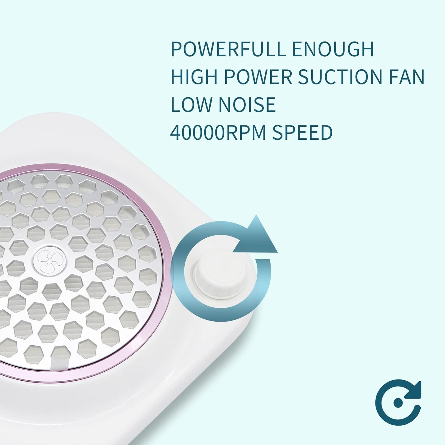 ELEVEN EVER 48W Nail Dust Collector with Reusable Filter,Powerful Vacuum Fan Acrylic Nail Tech Dust Collector for Acrylic Gel Nail Polishing, Low Noise, Nail Salon image number 6