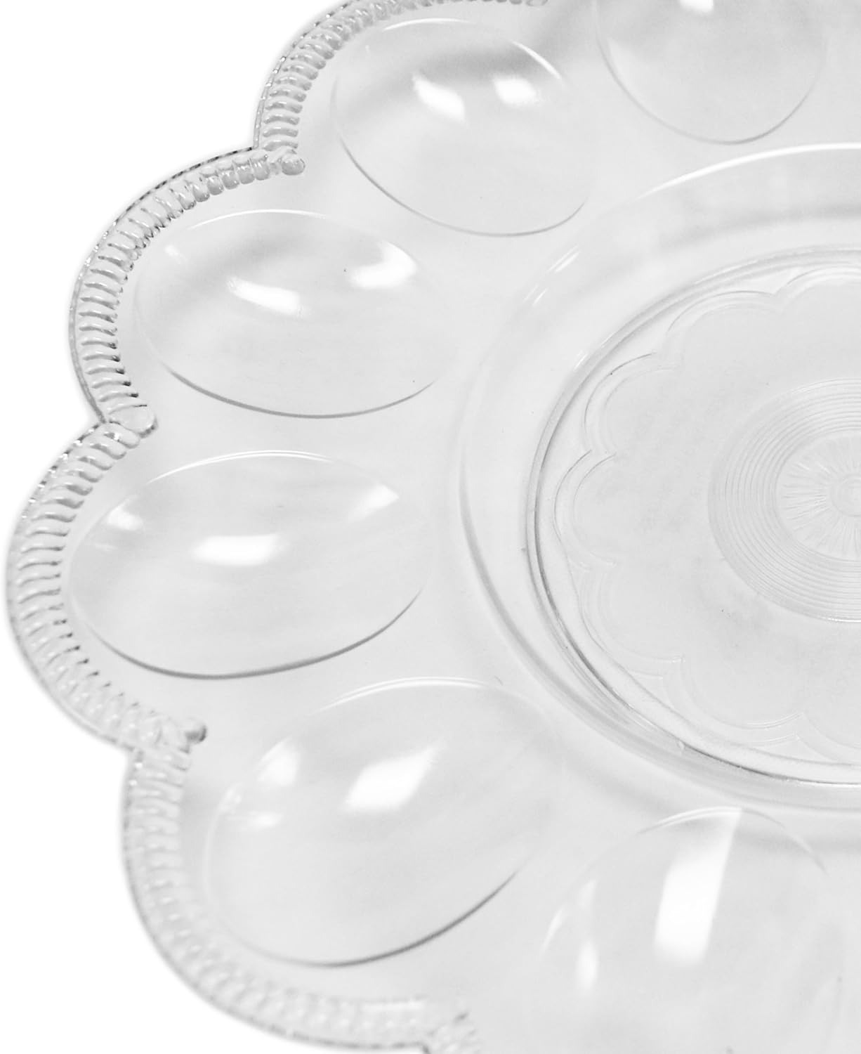 Deviled Egg Crystal Clear 9.5" Diameter Presence Serving Trays! Perfect for Any Party or Social Gathering! (3) image number 4