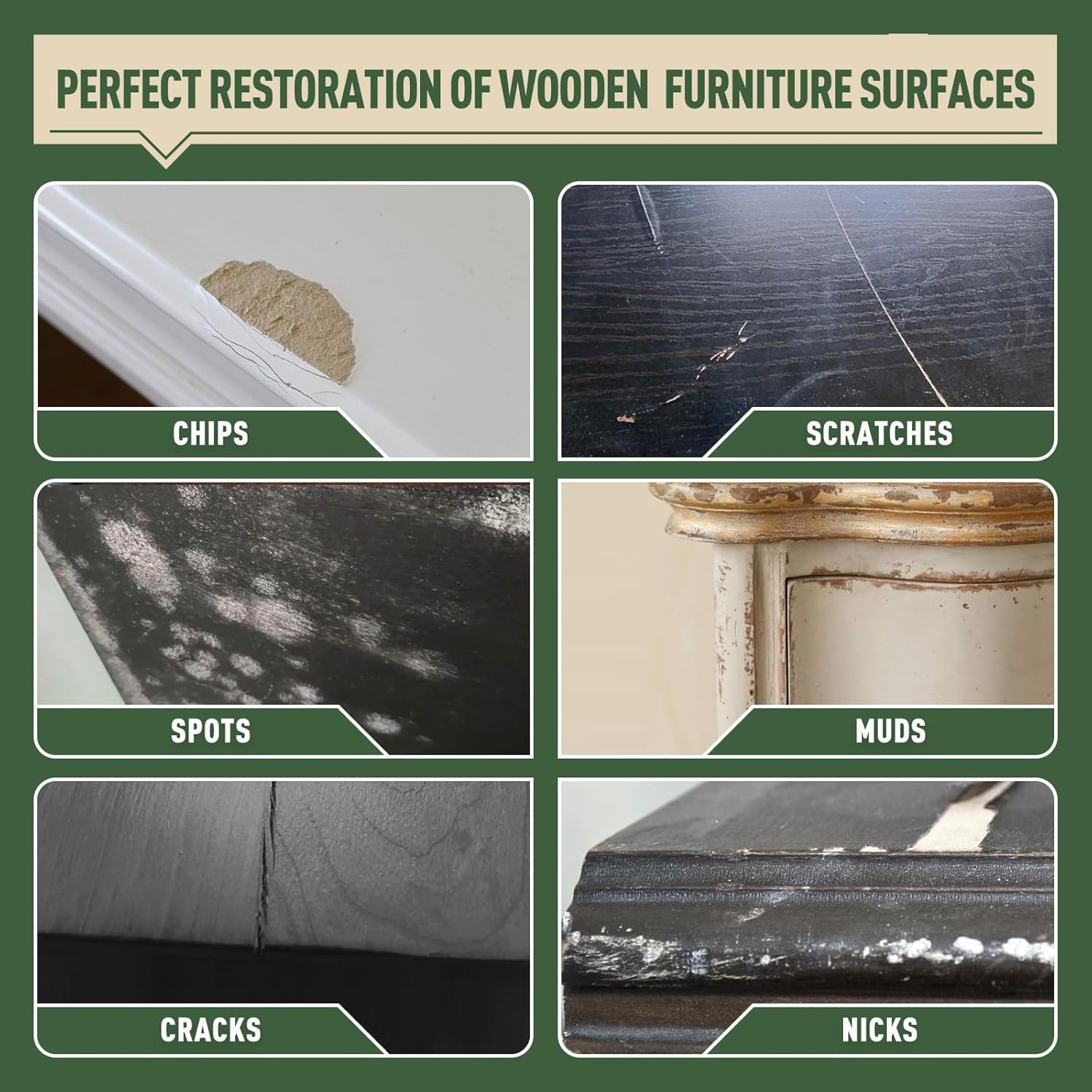 DWIL Wood Touch up Paint - 1.5 Oz Quick-Dry Paint Pen for Scratches, Chips and Spots on Furniture, Cabinets, Doors, Tables, and Dressers (Ivory White) image number 1