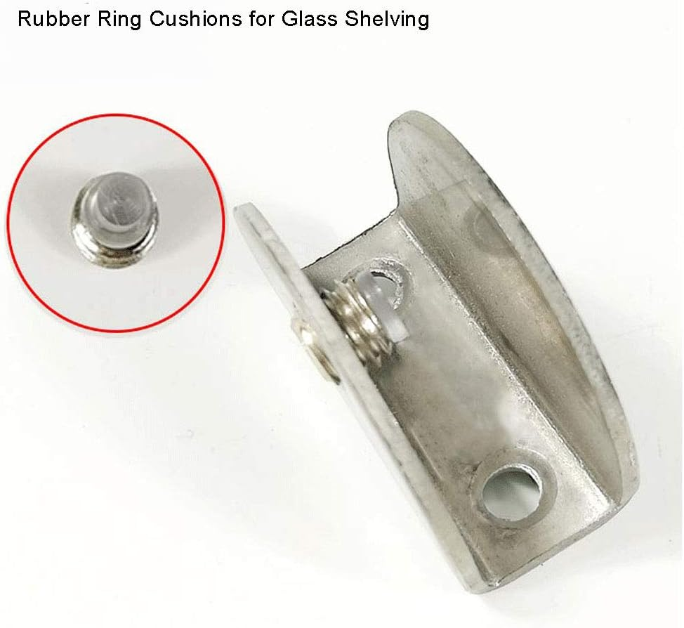 Set of 20 of NUZAMAS Glass Shelf Brackets - 201 Stainless Steel Glass Clamp Clip Holder, Rectangle Adjustable Clamping 8-12Mm Thickness Panel, Size 27.5X37X16.5Mm image number 3