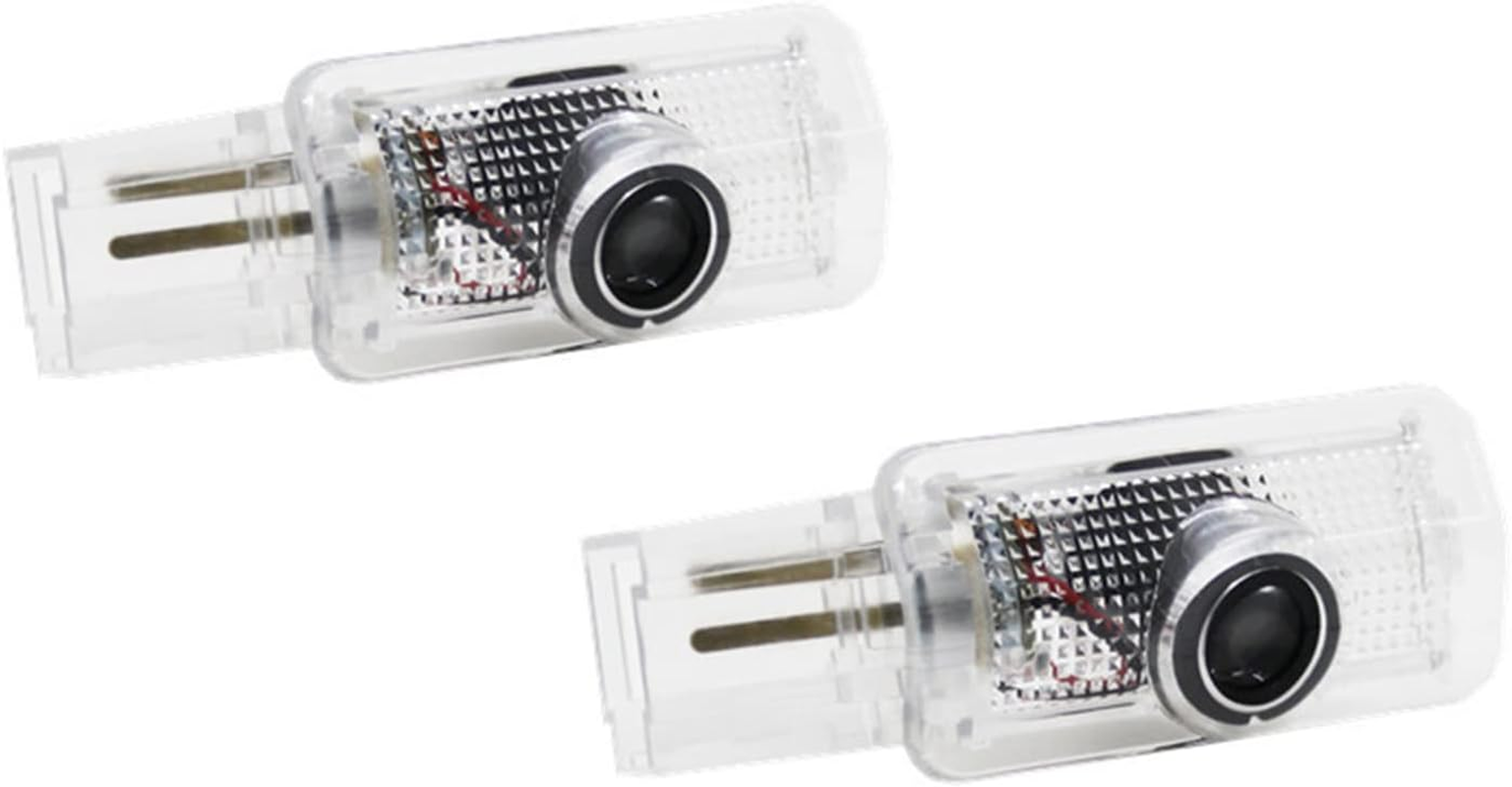 2 Pcs Non-Fading Car Door LED New Logo Projector Welcome Lamp Door Light Puddle Lights Kit Compatible with Accessories W203 C-Clsaa 2001-2007 / CLK/SLK/SLR