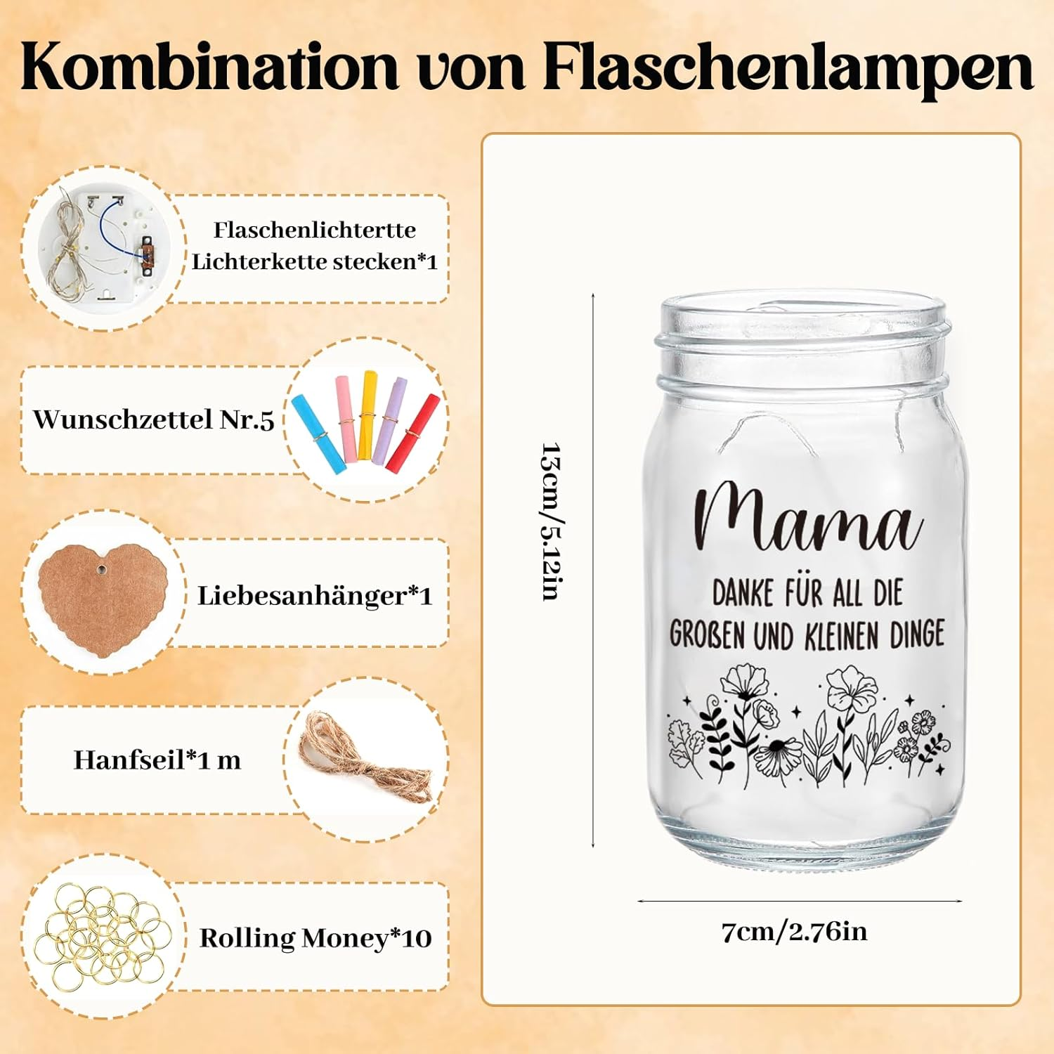 Hiipeefeel Gifts for Mum for Birthday, LED Bottle Light, Birthday Gift, Mother'S Day Gift, Mum Gift, Mother'S Day Christmas image number 3