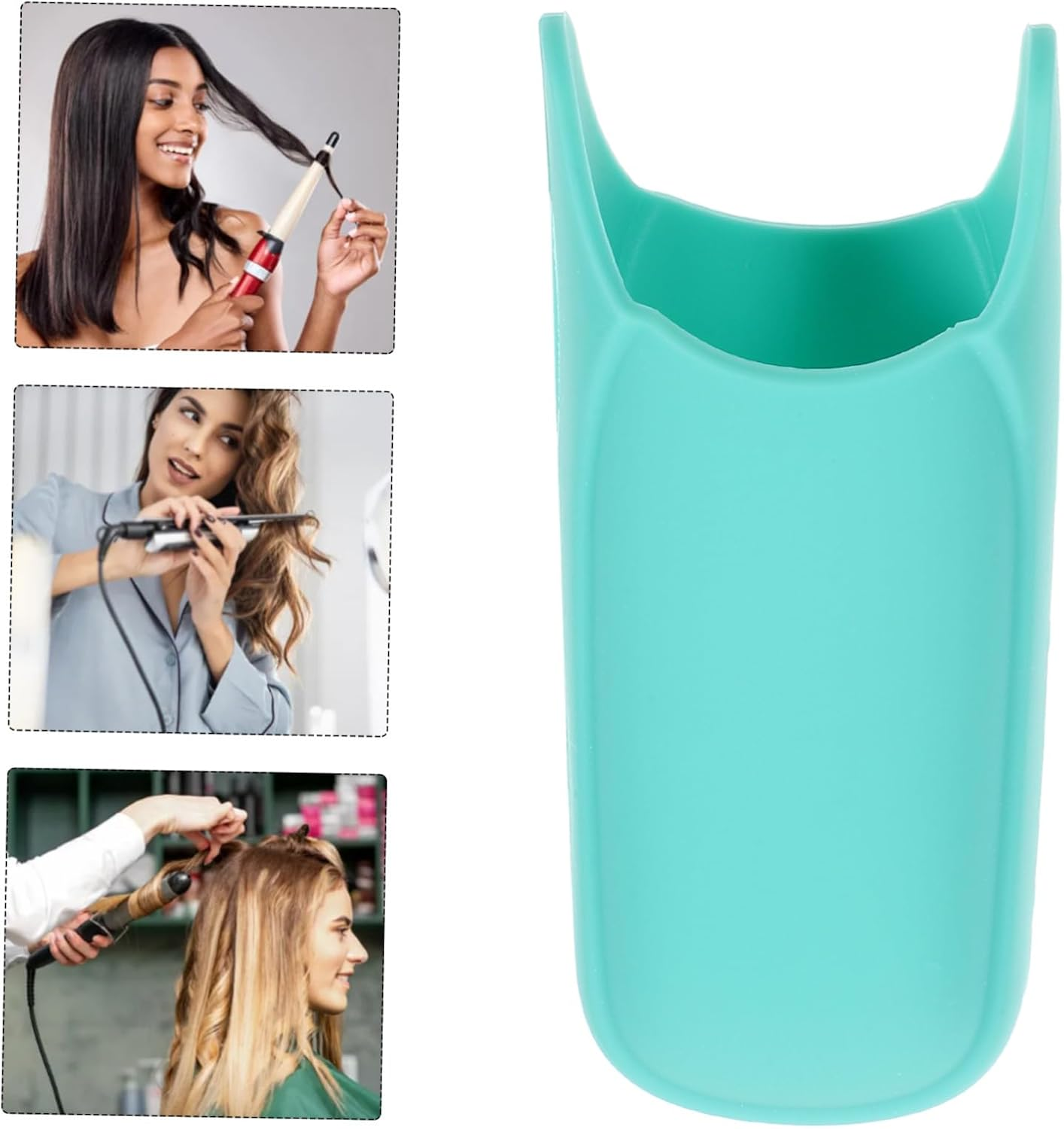 FOMIYES 3Pcs Hair Straightener Cover Hot Brush Styler Holder Silicone Iron Cover image number 3