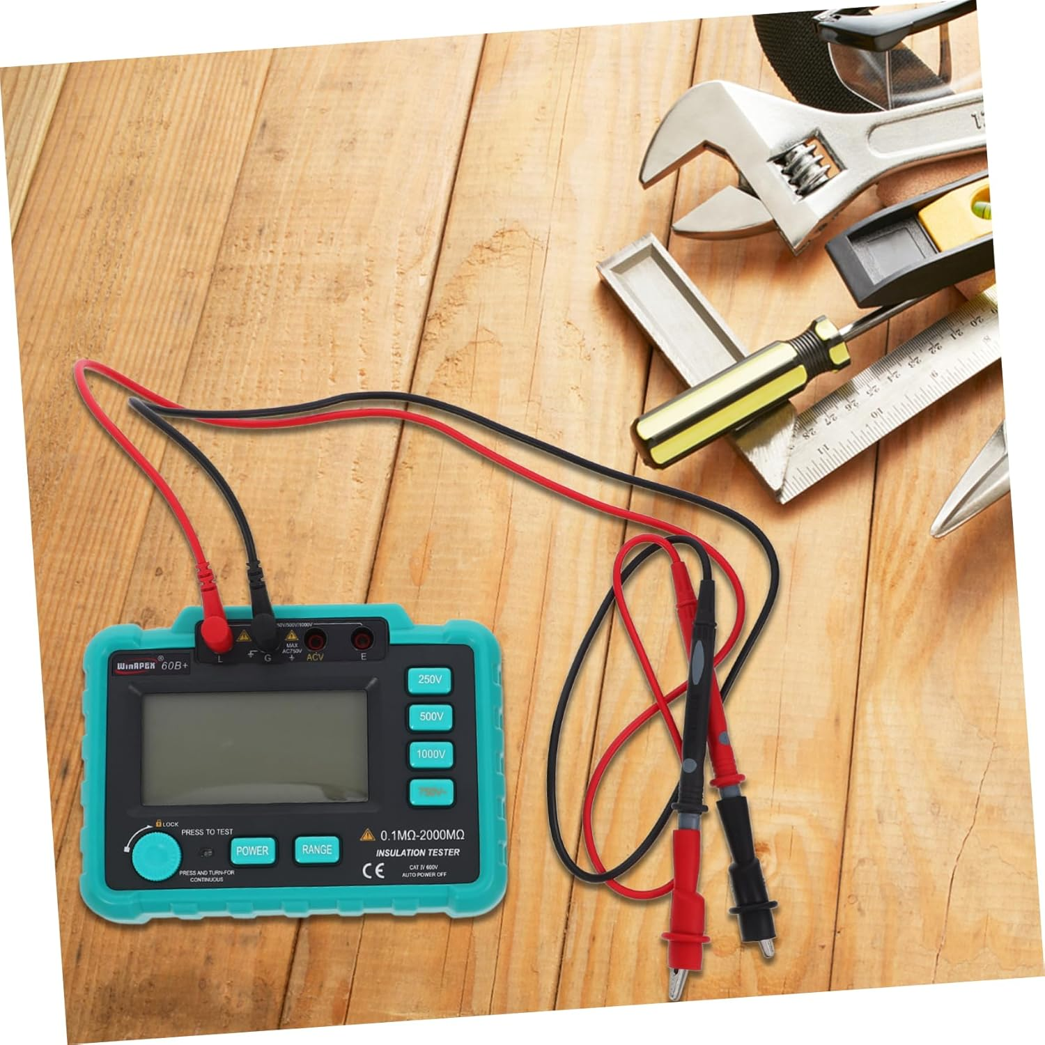 ULTECHNOVO Megohm Test Leads Insulation Resistance Tester for Automotive Digital Megohm Alarm Overload Protection image number 6