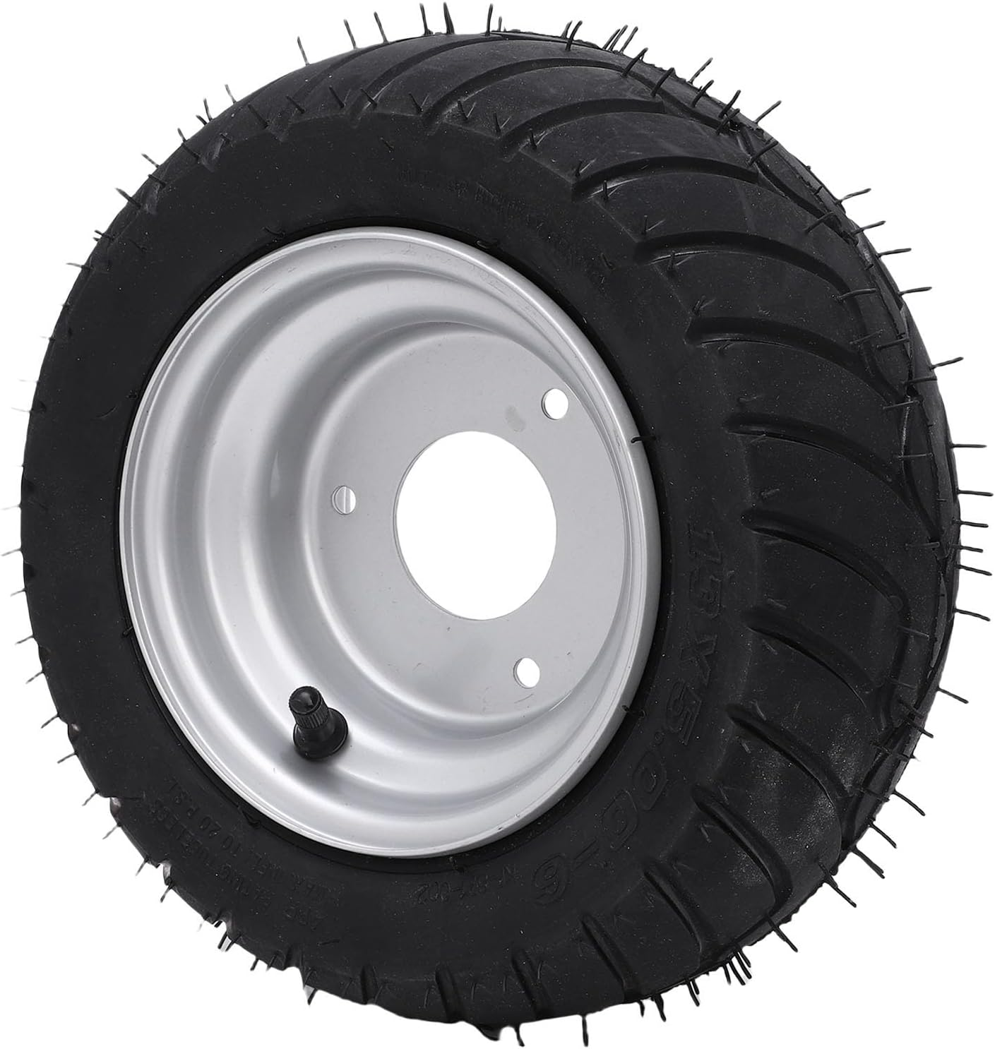 Generic 13X5.00-6 ATV Wheel, 13/5.00-6 Rubber Tire with Rim, anti Slip Shockproof Puncture Proof Vacuum Tyre ATV Tire for UTV Quad off Road Go Kart Golfs Cart Wheels image number 4