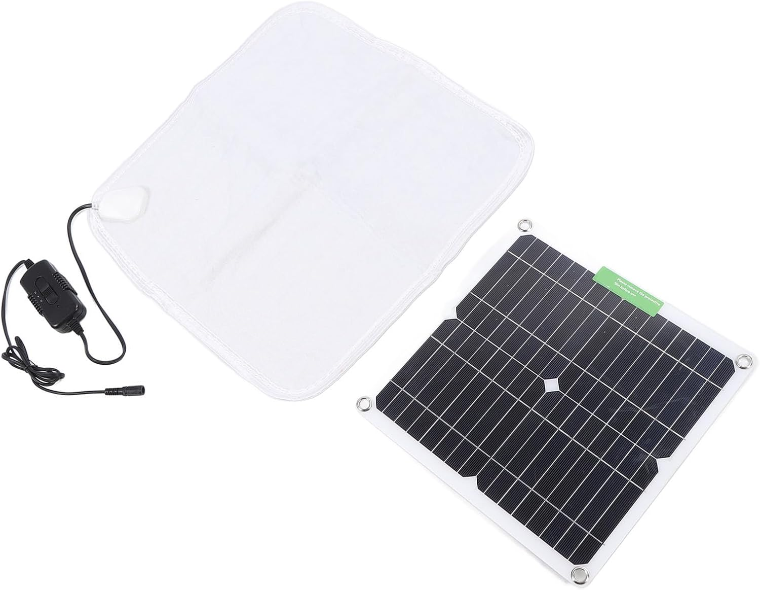 Pet Heating Pad for Dogs and Cats, 12V 50W Electric Heating Blanket with Solar Panel, Rapid & Uniform Heating, Portable Heated Dog Bed Mats with Battery Box, for Home Car Outdoor