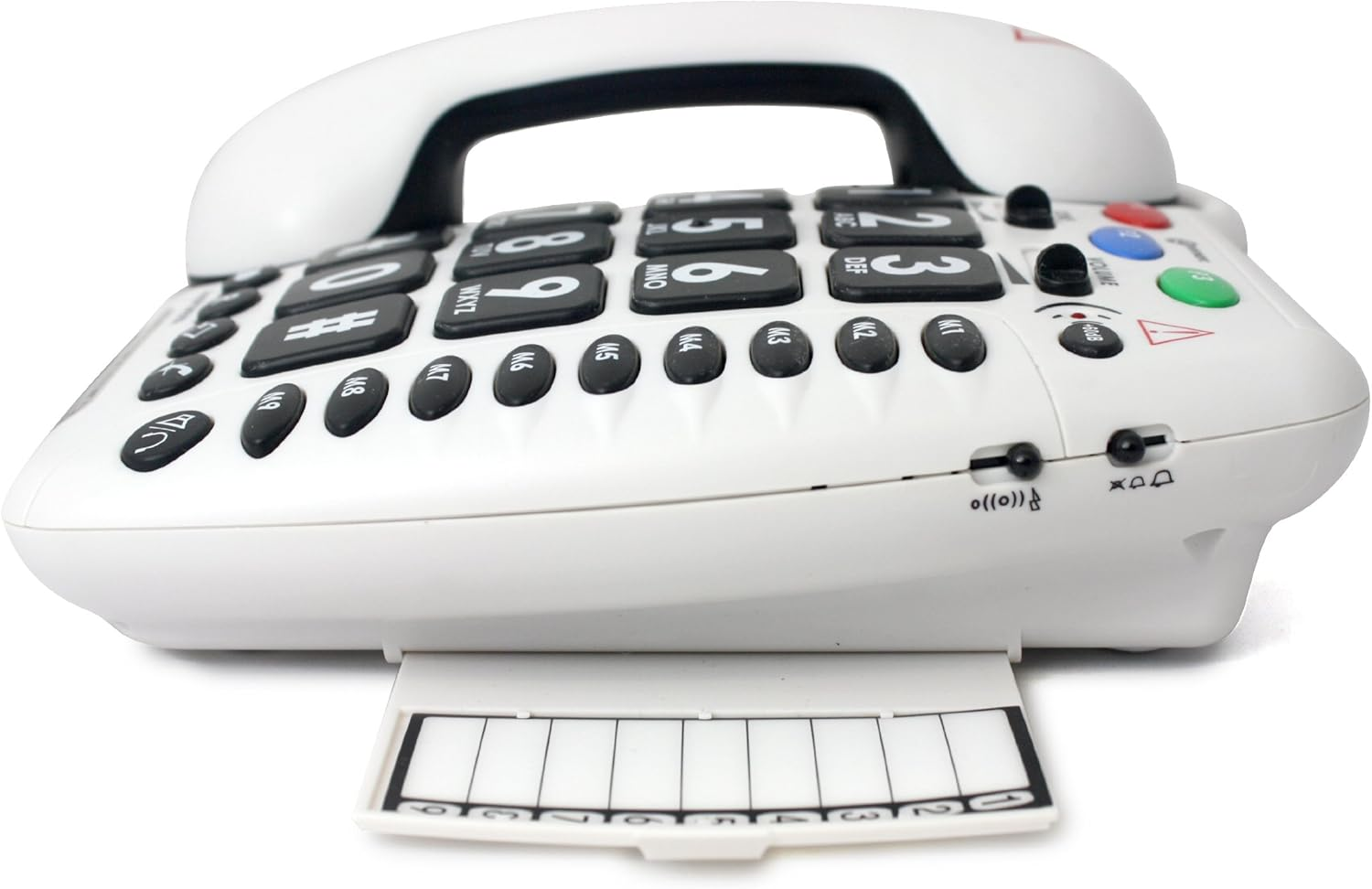 Geemarc Amplipower 50 - Amplified Corded Telephone with Tone and Volume Control, Large Buttons and One-Touch Memories - Hearing Aid Compatible - Specialised for Hearing Impaired - UK Version - White image number 3