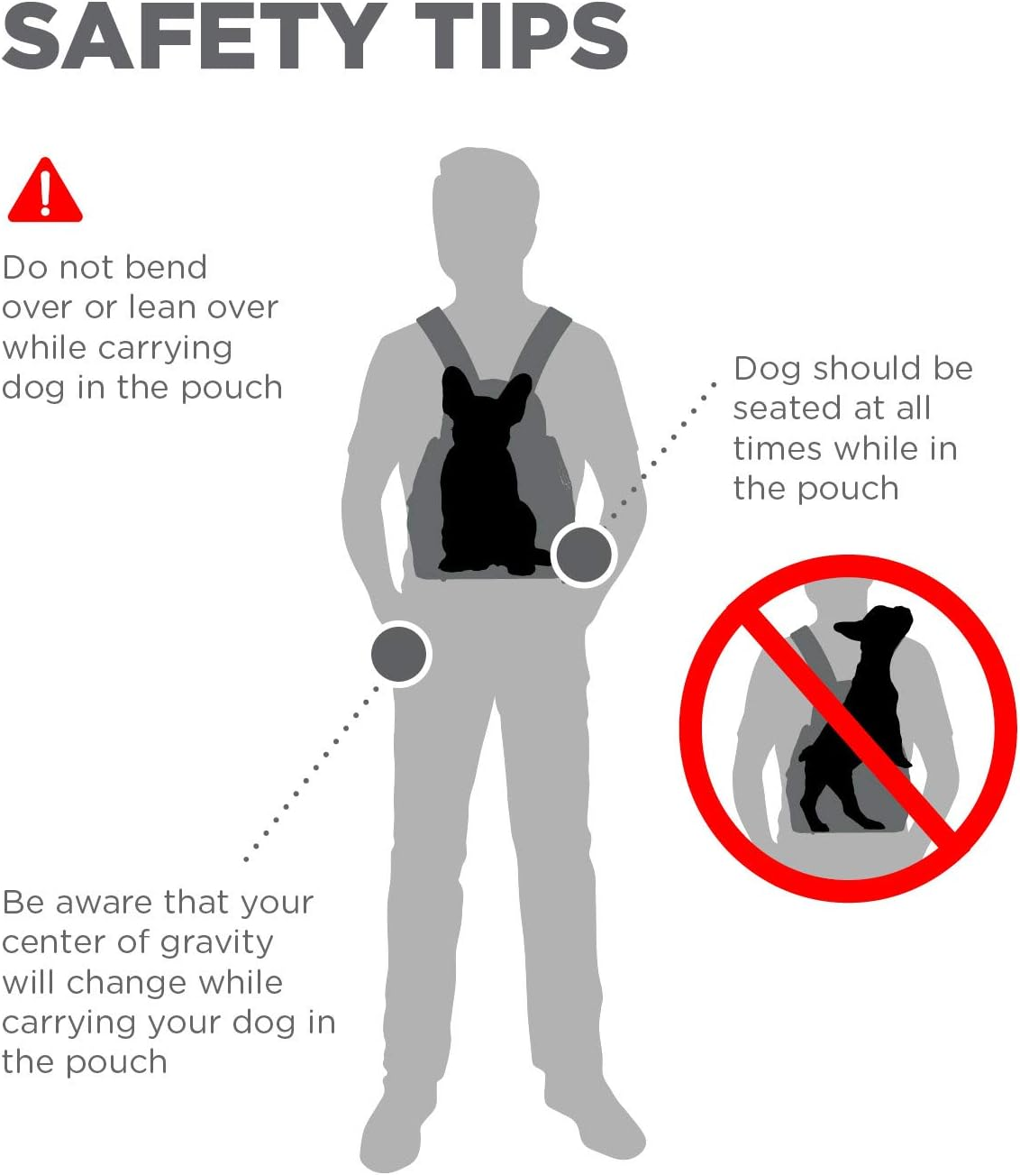 Outward Hound Poochpouch Dog Carrier, Front Carrier for Small Dogs by , Small, Grey image number 2