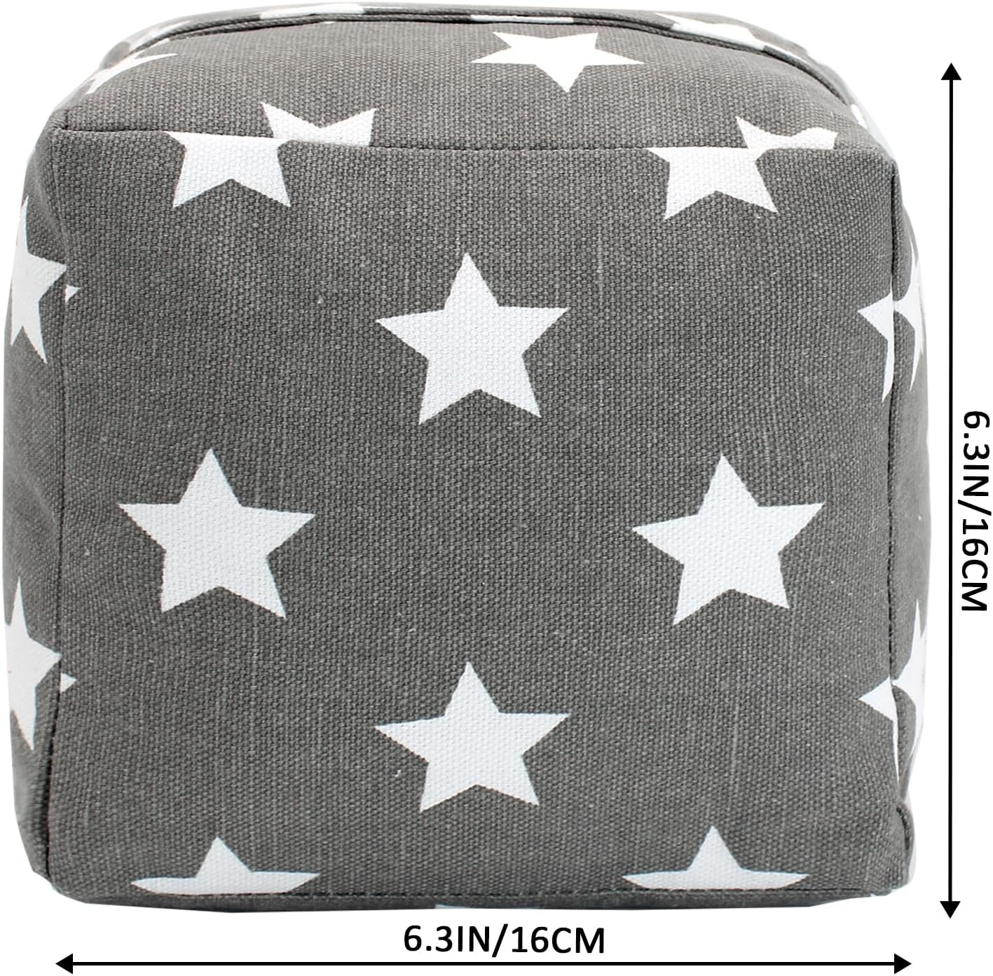 SANFERGE Decorative Door Stopper, Weighted Fabric Door Stopper with Handle, Heavy-Duty Square Door Floor Stop for Bedroom, Living Room, Interior, Doors