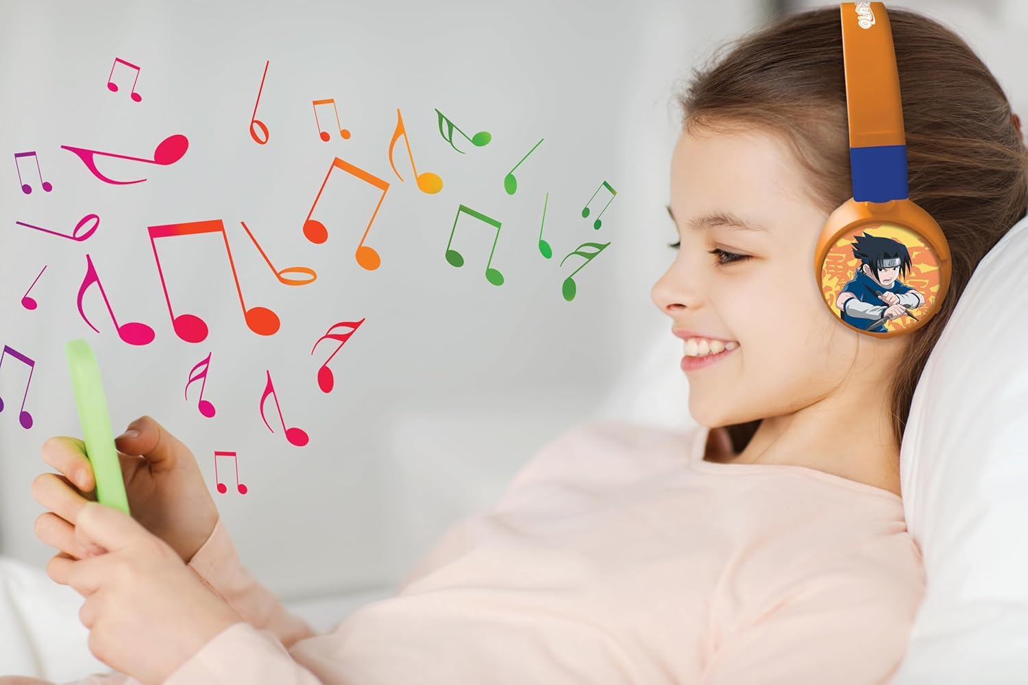 Lexibook, Naruto HPBT010NALXB 2-In-1 Bluetooth & Wired Headphones with Microphone and Control Buttons, Foldable and Adjustable, Long Lasting Battery, Orange/Blue image number 1