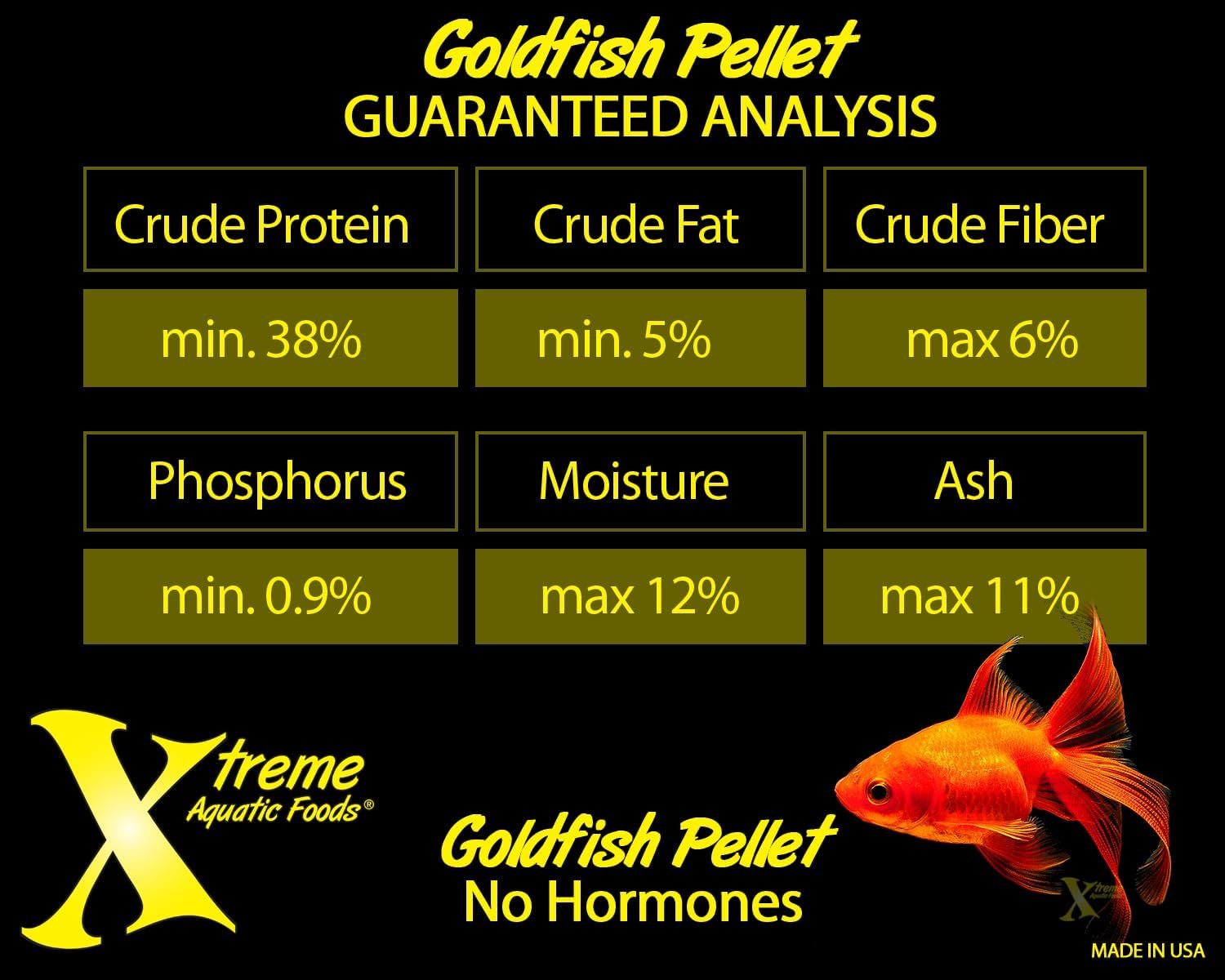 Xtreme Aquatic Foods Goldfish Peewee 1.5Mm Semi-Floating Pellets Fish Food 142 Grams (5Oz) image number 2