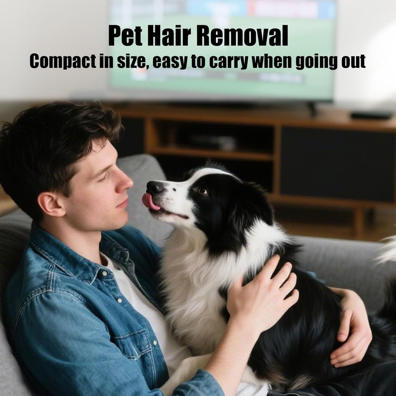 RIBHNXHI Pro Pet Hair Remover Tool - Easy Grip Fur Removal Scraper for Couch Carpet Sofa and Car, Cat Dog Hair Remover with Compact Lightweight Design