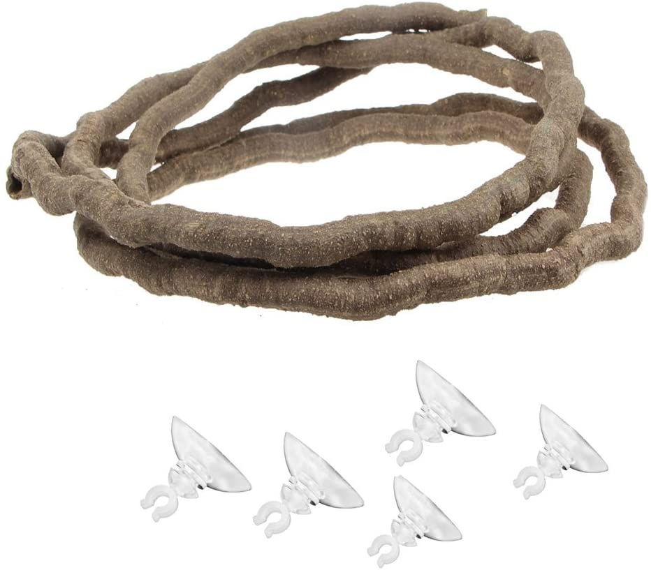 Emours Small Animal Bend-A-Branch Jungle Vine Pet Habitat Decor with Sunction Cups image number 1