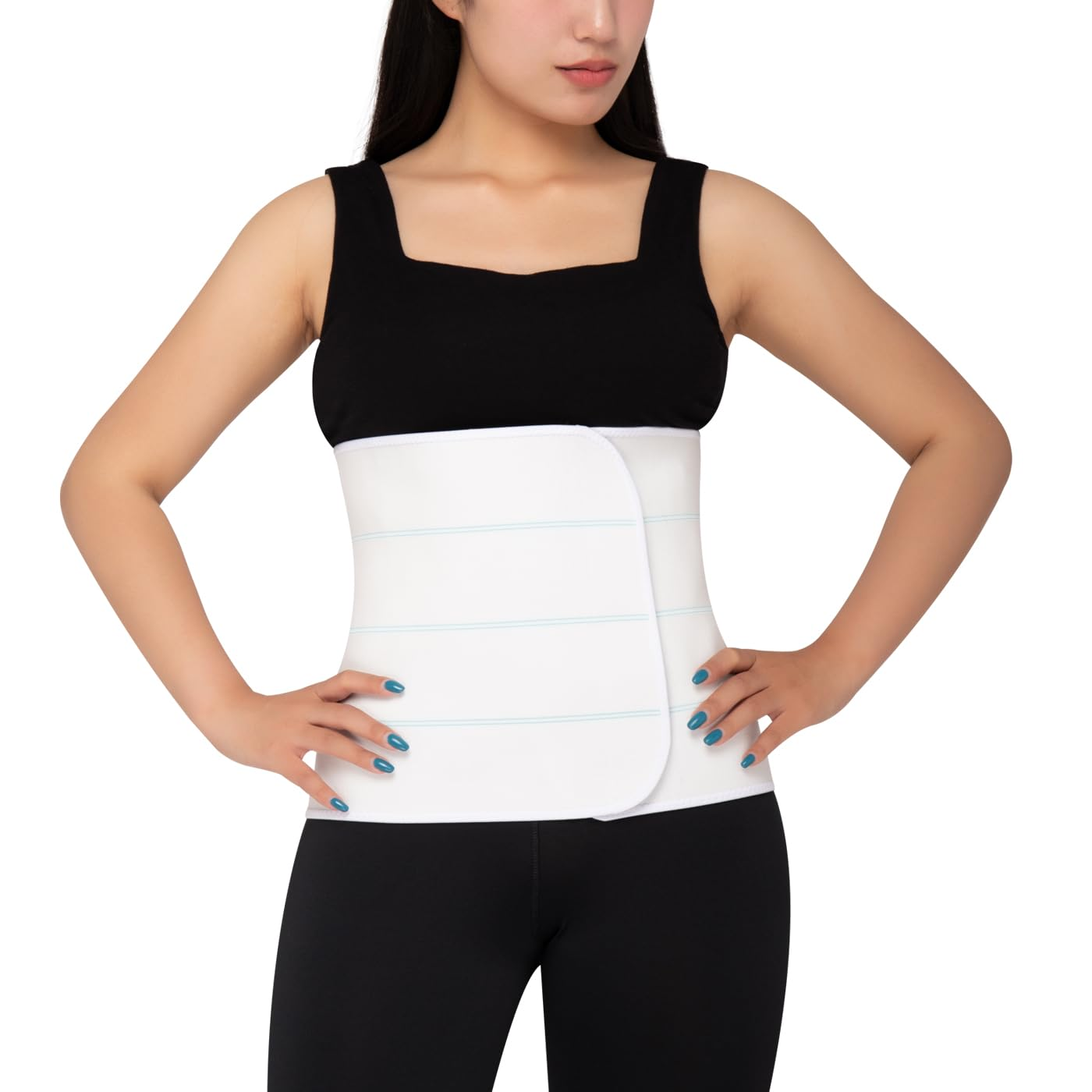 S Abdominal Binder Post Surgery for Men and Women, 12" High Postpartum Tummy Tuck Belt Provides Bariatric Stomach Compression, High Elasticity, Breathable - (30" - 45") 4 Panel image number 5