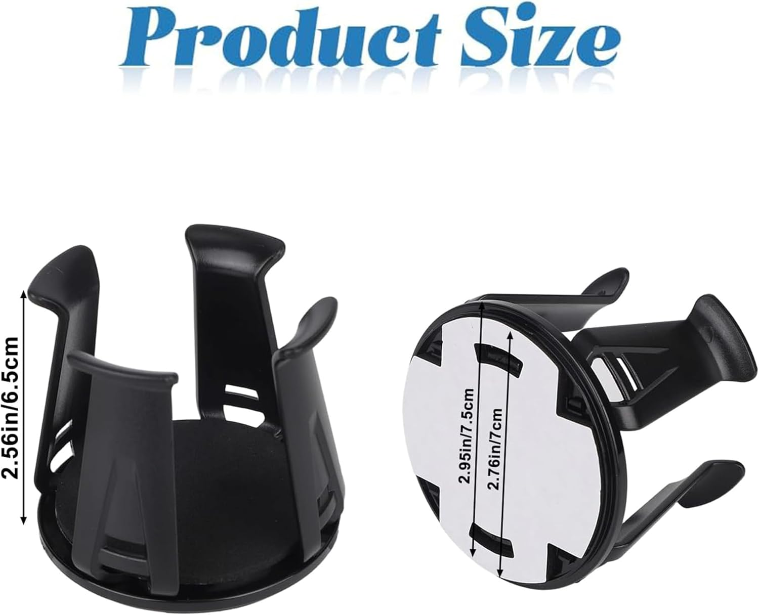 Upgraded Car Cup Holder Insert,2Pcs with Adaptive Clamping Arm & Self-Adhesive Base,Solve Shaking Problem for All Drinks in Suv,Truck image number 4