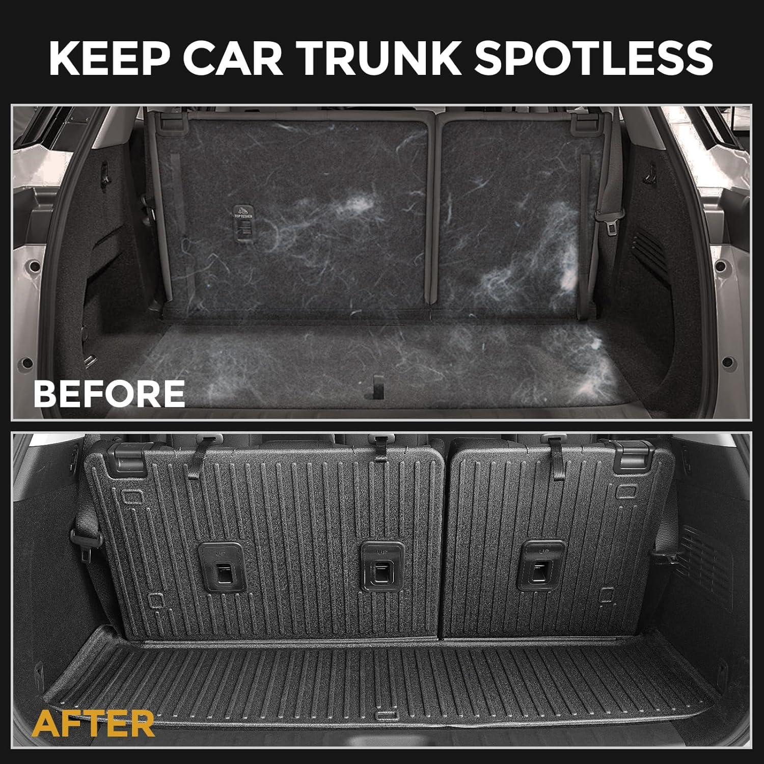 Cargo Mat for 2022-2025 Nissan Pathfinder 7/8 Passenger Accessories, Full Coverage All Weather TPE Protector Cargo Mat with Backrest Mat Trunk Mat Cargo Liner for Nissan Pathfinder Accessories image number 1